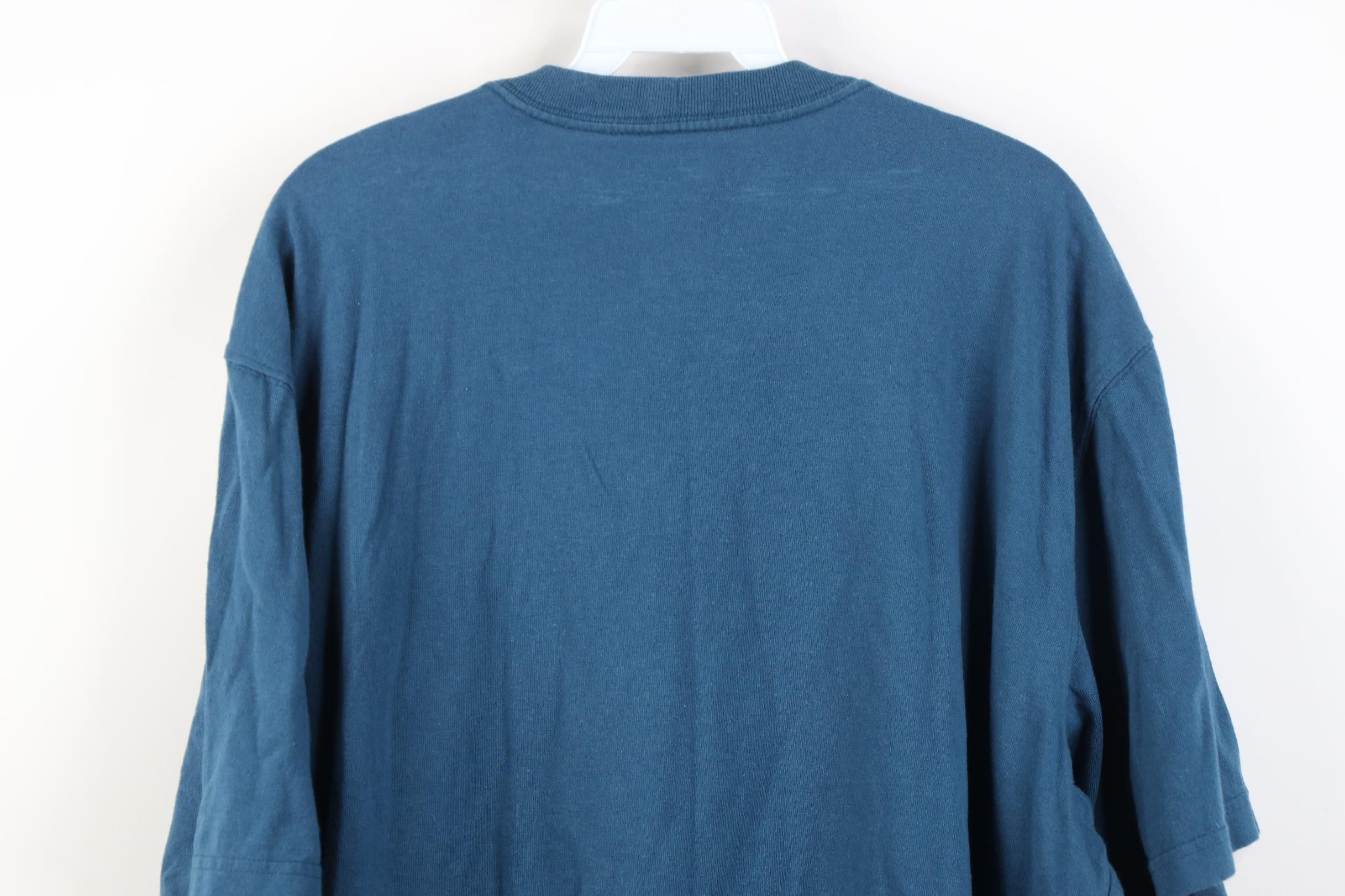 Carhartt Y2K Carhartt Spell Out Heavyweight Pocket T-Shirt Blue Size US L / EU 52-54 / 3 - 14 Thumbnail
