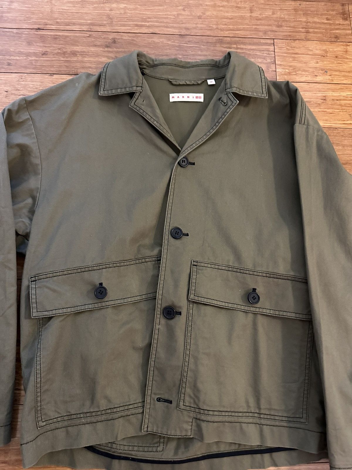 Marni × Uniqlo Marni Olive Utility Canvas Jacket Size US S / EU 44-46 / 1 - 2 Thumbnail