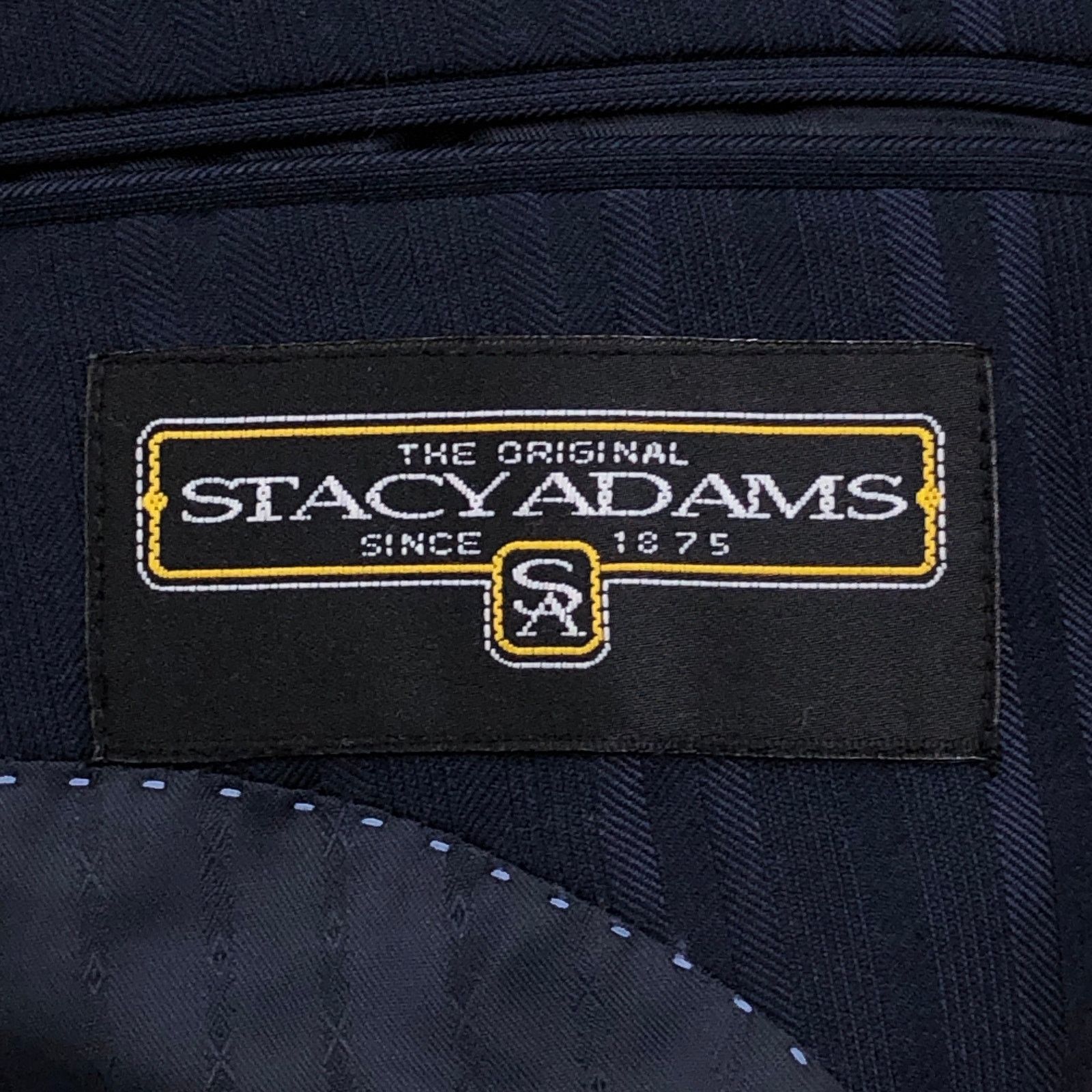Stacy Adams Stacy Adams Size 40R Suit Three 3 Piece Drop 4 Blue Striped Size 40R - 18 Thumbnail