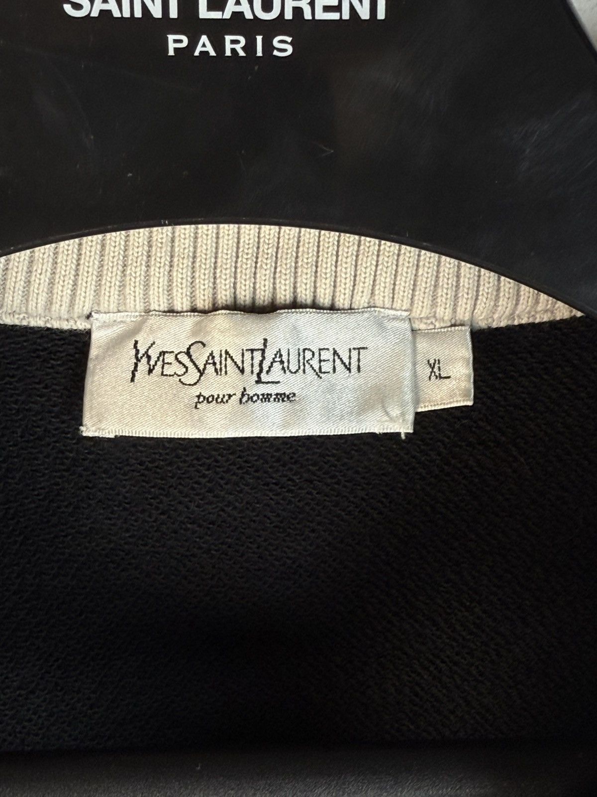 Yves Saint Laurent Black YSL Sweatshirt Zip Multilogo YSL Sweater YSL Jacket Size US XL / EU 56 / 4 - 8 Thumbnail
