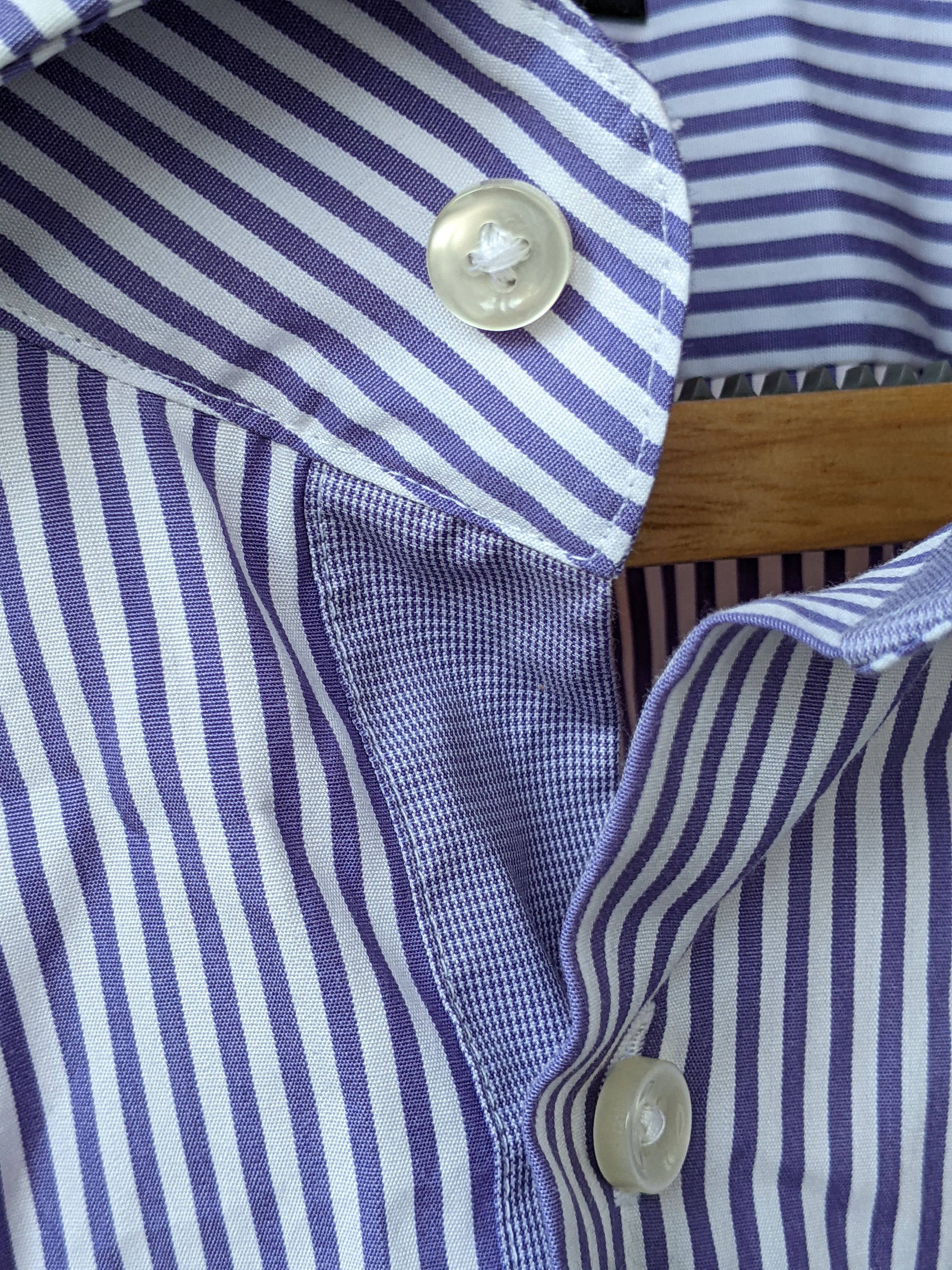 Hugo × Hugo Boss Hugo Boss Purple Striped Cotton Longsleeve Shirt Geraldino Size US XL / EU 56 / 4 - 7 Thumbnail