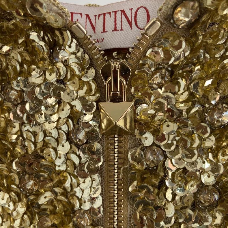 Valentino Valentino Gold heavy work beaded sequin jacket Size S / US 4 / IT 40 - 5 Thumbnail