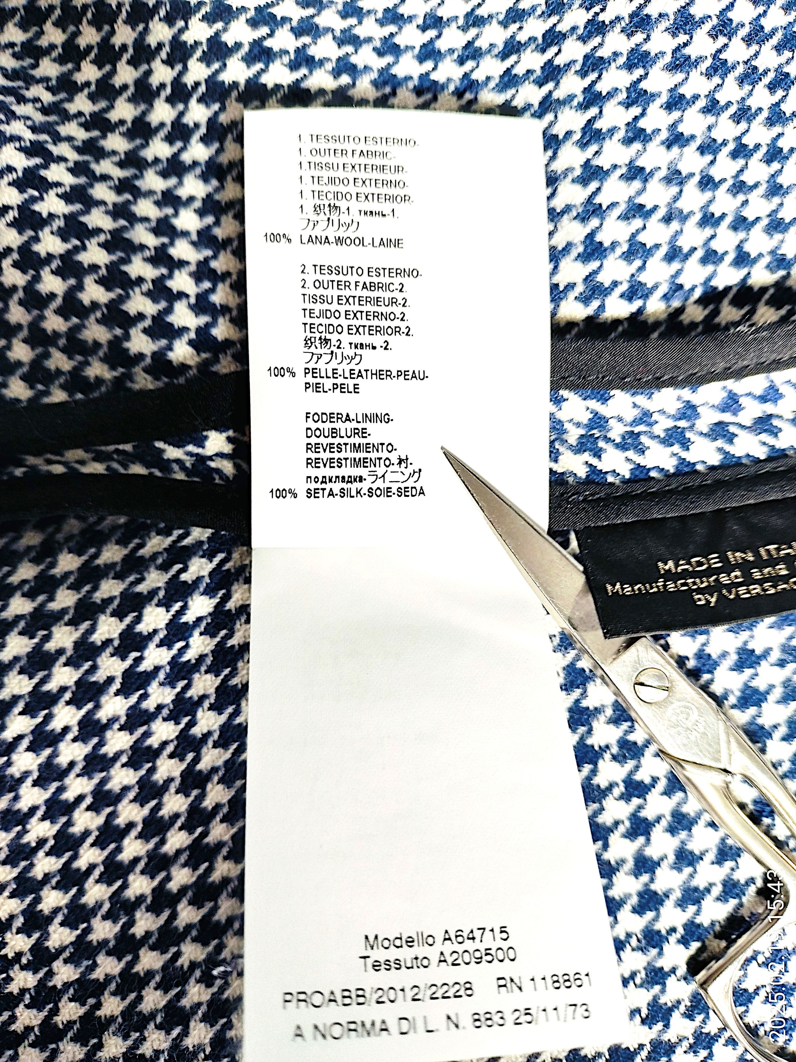 Versace Authentic FW2012 Houndstooth & Leather Shift Dress Size M / US 6-8 / IT 42-44 - 9 Thumbnail