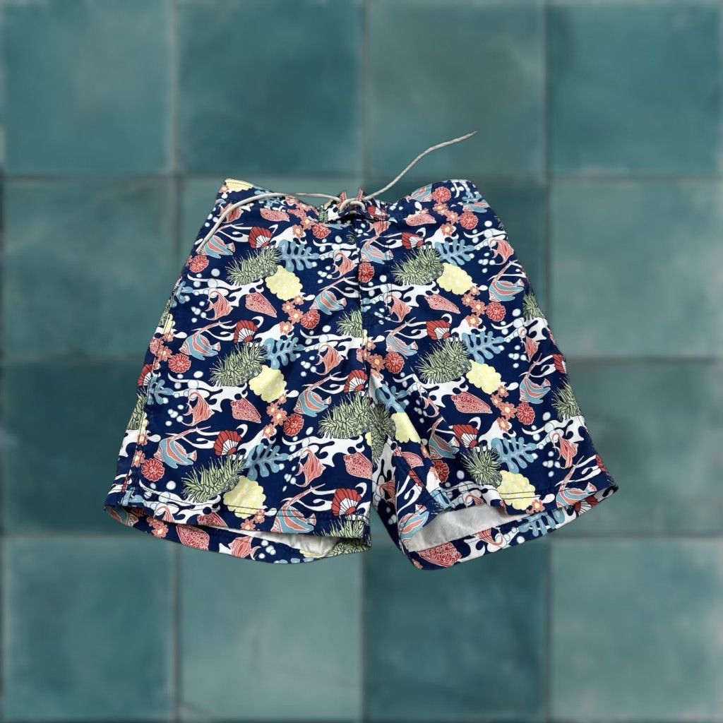Nautica Nautica Board Shorts Men L Ocean Swim Trunks Coral Fish Urchin Multicolor 90s Beach Pattern Floral Lifeguard Surfing Recreational Bottom Mens Size US 33 - 1 Thumbnail