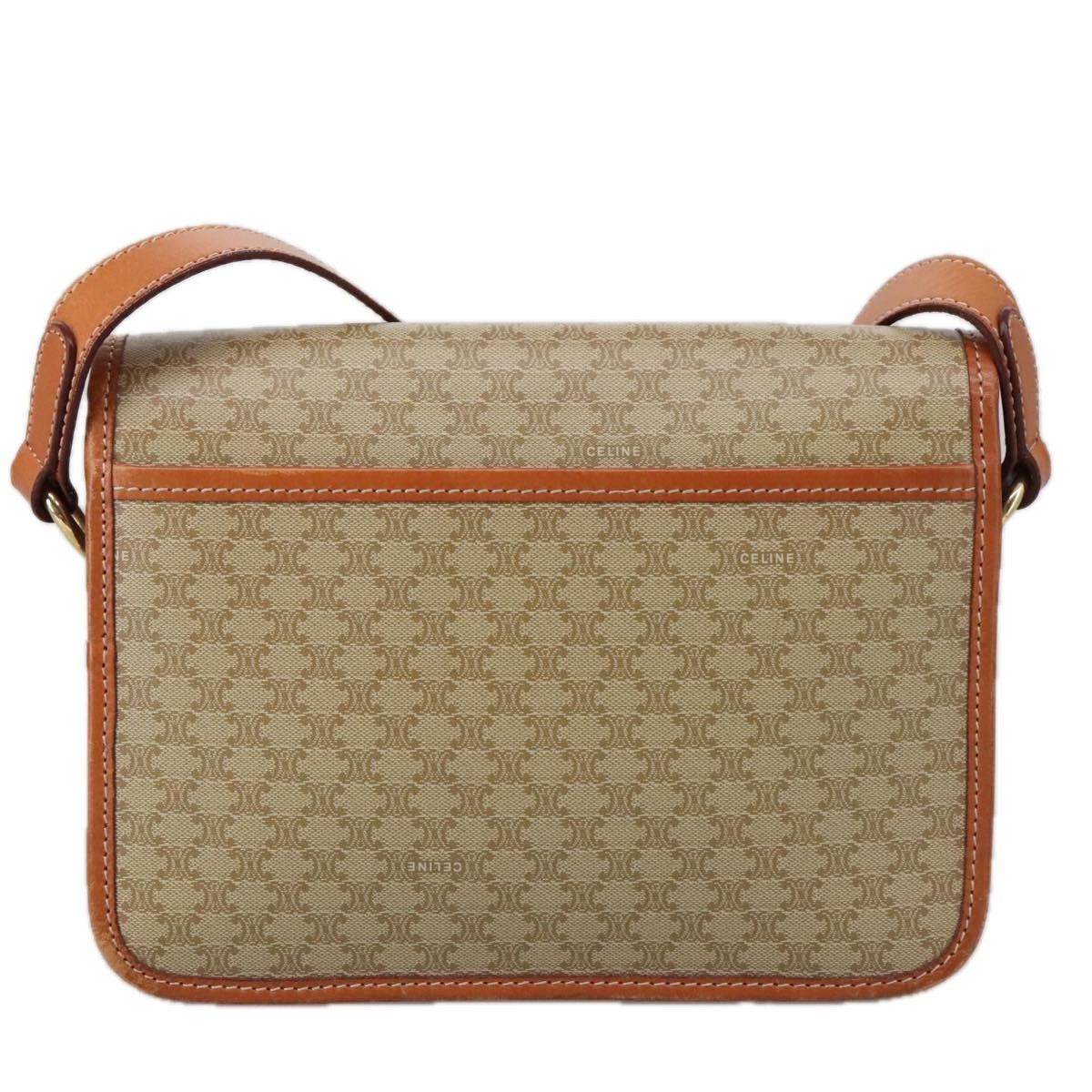 Celine CELINE Macadam Canvas Shoulder Bag Beige Gold Size ONE SIZE - 3 Thumbnail