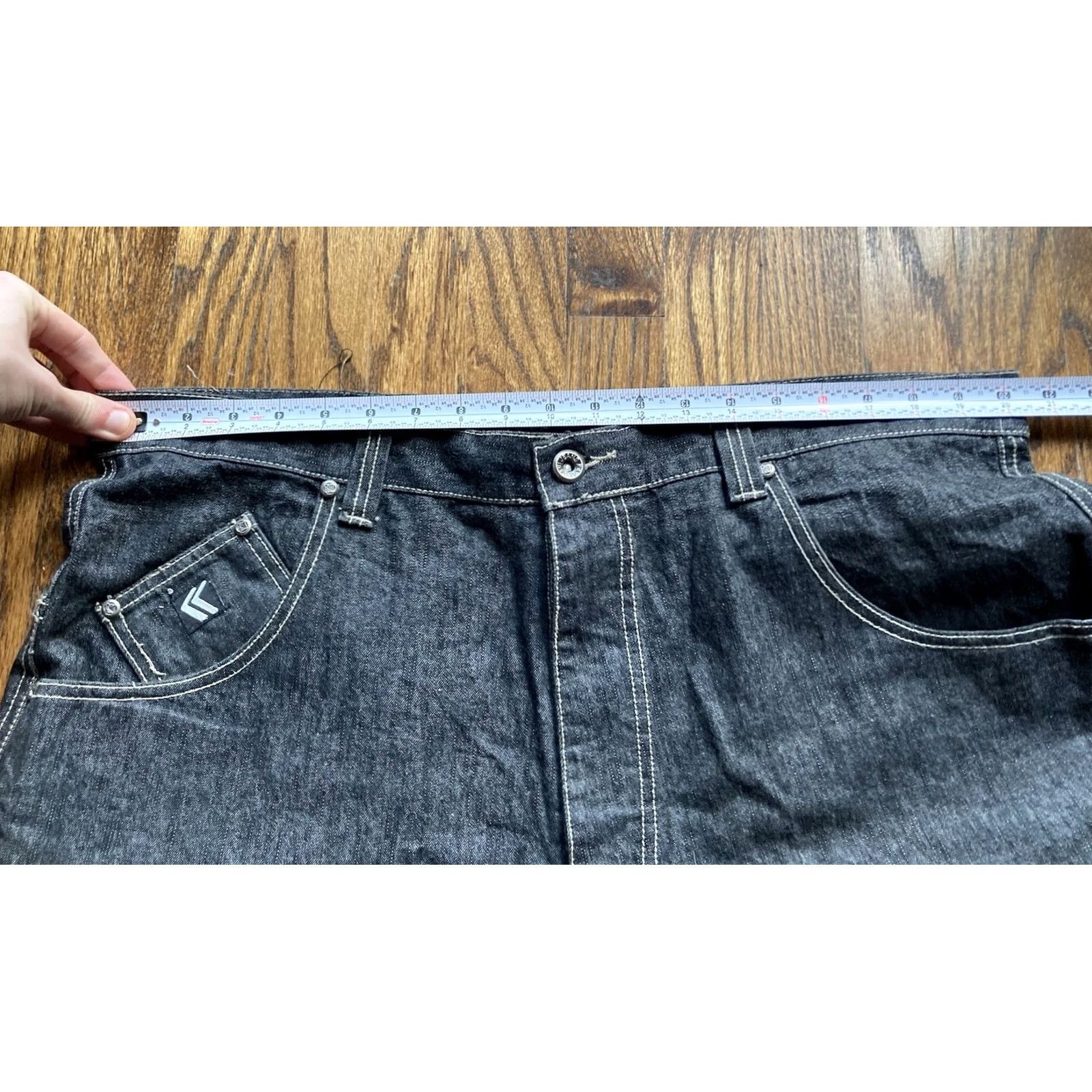 Karl Kani VINTAGE Karl Kani Jeans Mens 38x32 Black Denim Straight 5-Pocket Baggy Comfort Breathable Size US 38 / EU 54 - 6 Thumbnail