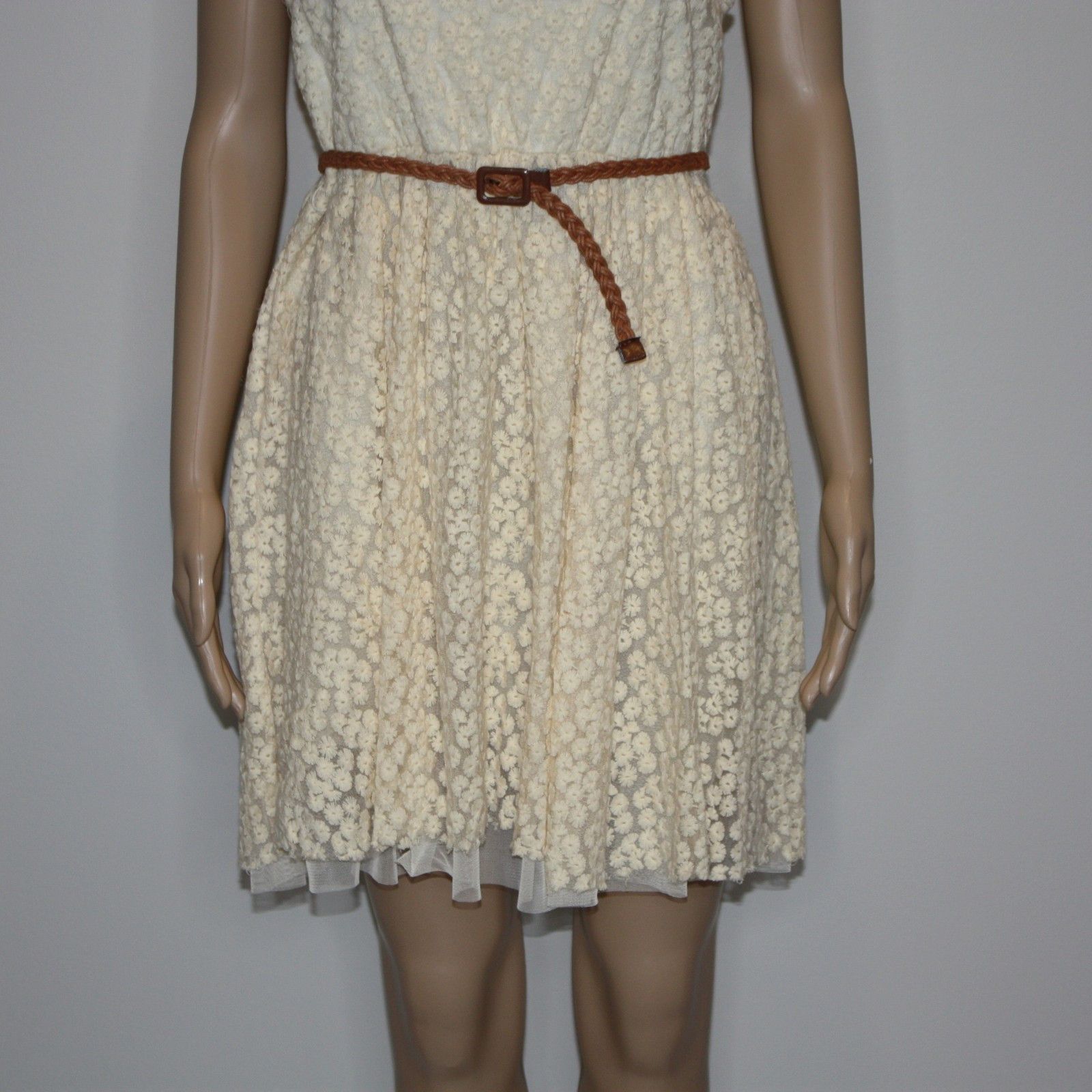Other Others Follow Lost Moxie Cream Lace Dress size Large NWT $76 Size L / US 10 / IT 46 - 8 Thumbnail