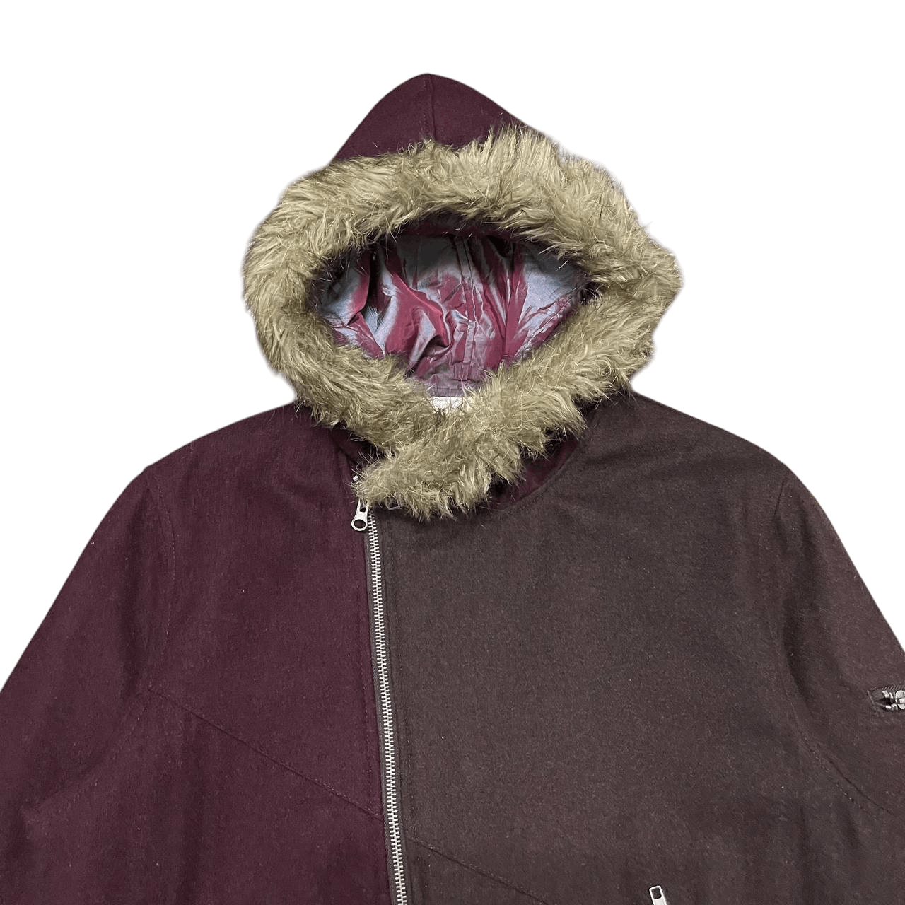 AMP AMP by Manydope Fur Split Jacket Asymmetric Zipper Size US M / EU 48-50 / 2 - 2 Thumbnail