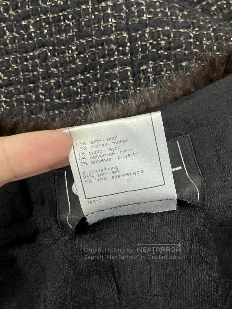 Chanel Chanel Vintage Mink Tweed Jacket. Size US S / EU 44-46 / 1 - 5 Thumbnail
