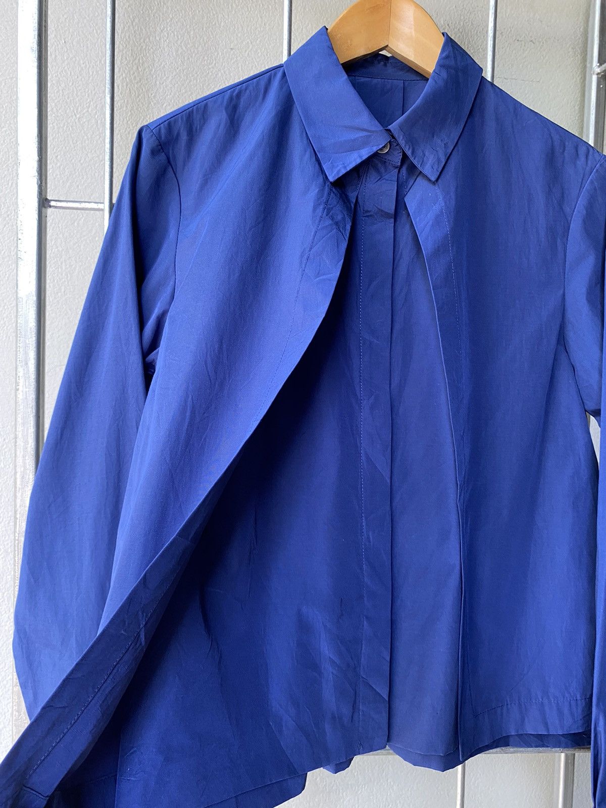 Japanese Brand Avant Le Temps Women Navy Blue Long Sleeve Shirt Size XS / US 0-2 / IT 36-38 - 6 Thumbnail
