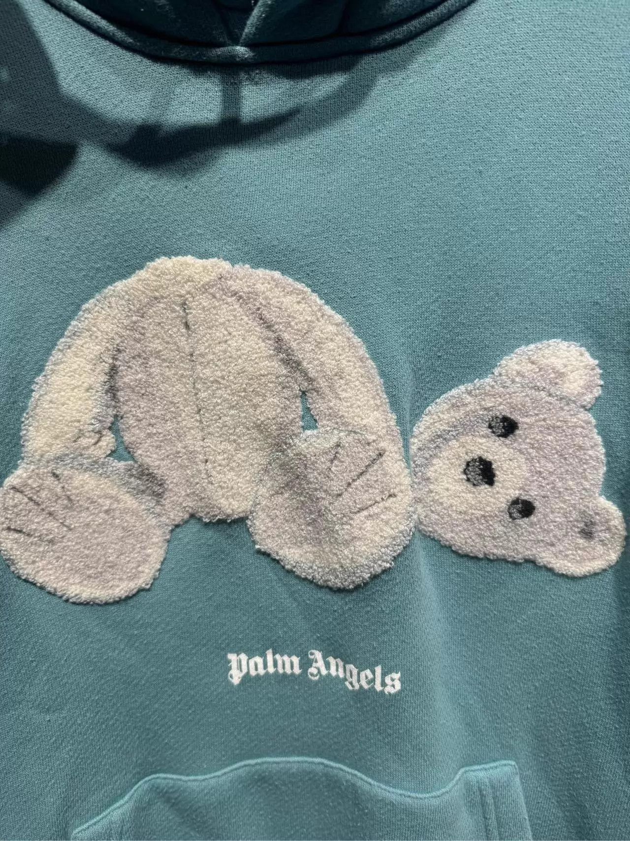 Palm Angels Palm Angels Lake Blue Bear Hoodie L 99 New Worn Size L / US 10 / IT 46 - 6 Thumbnail