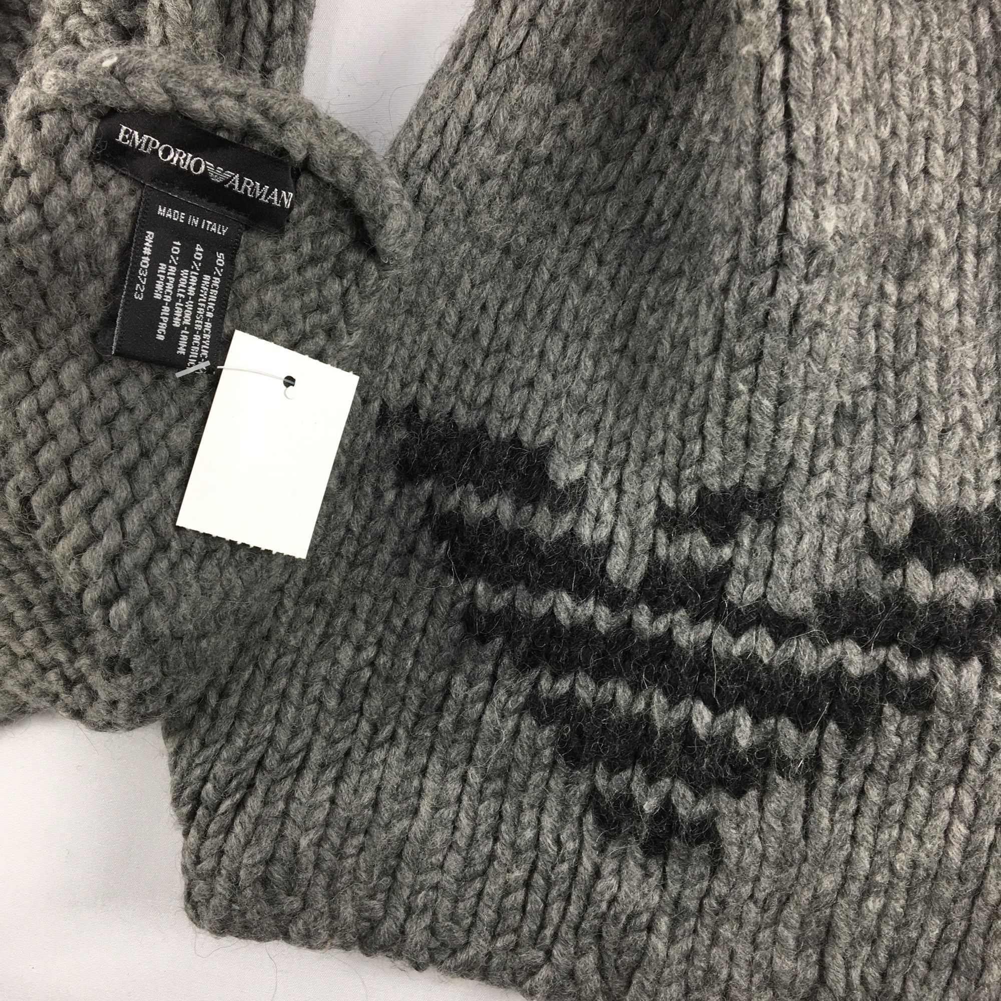 Emporio Armani Vintage Emporio Armani Scarf Muffler Wool Cashmere Scarves Size ONE SIZE - 4 Thumbnail