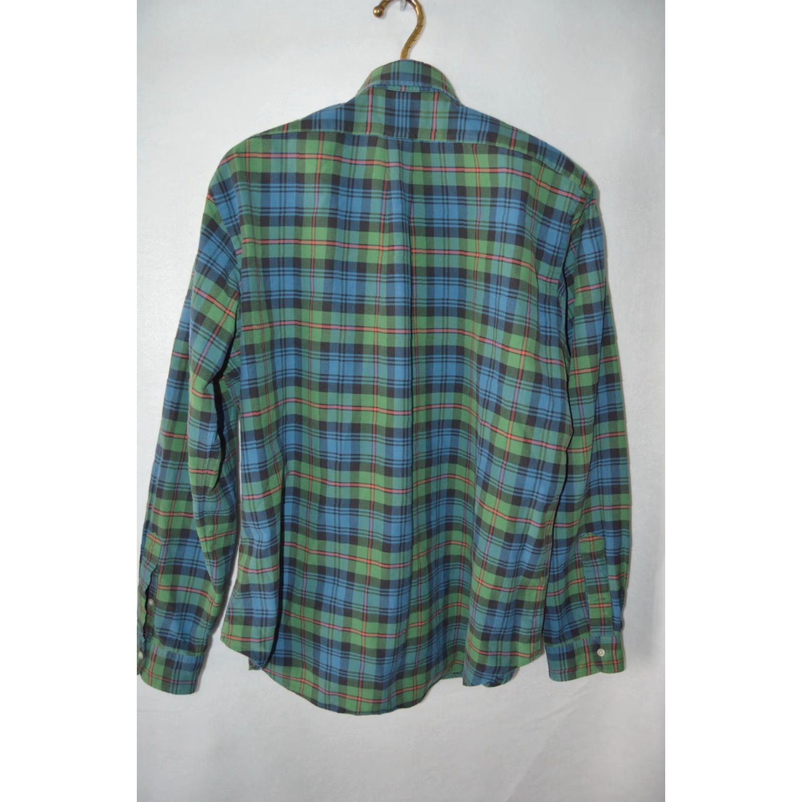Polo Ralph Lauren VINTAGE Polo Ralph Lauren Shirt Polo Ralph Lauren Green Plaid Button-Up Long Sleeve XL Cotton Classic Fit Mens Shirt Size US XL / EU 56 / 4 - 2 Thumbnail