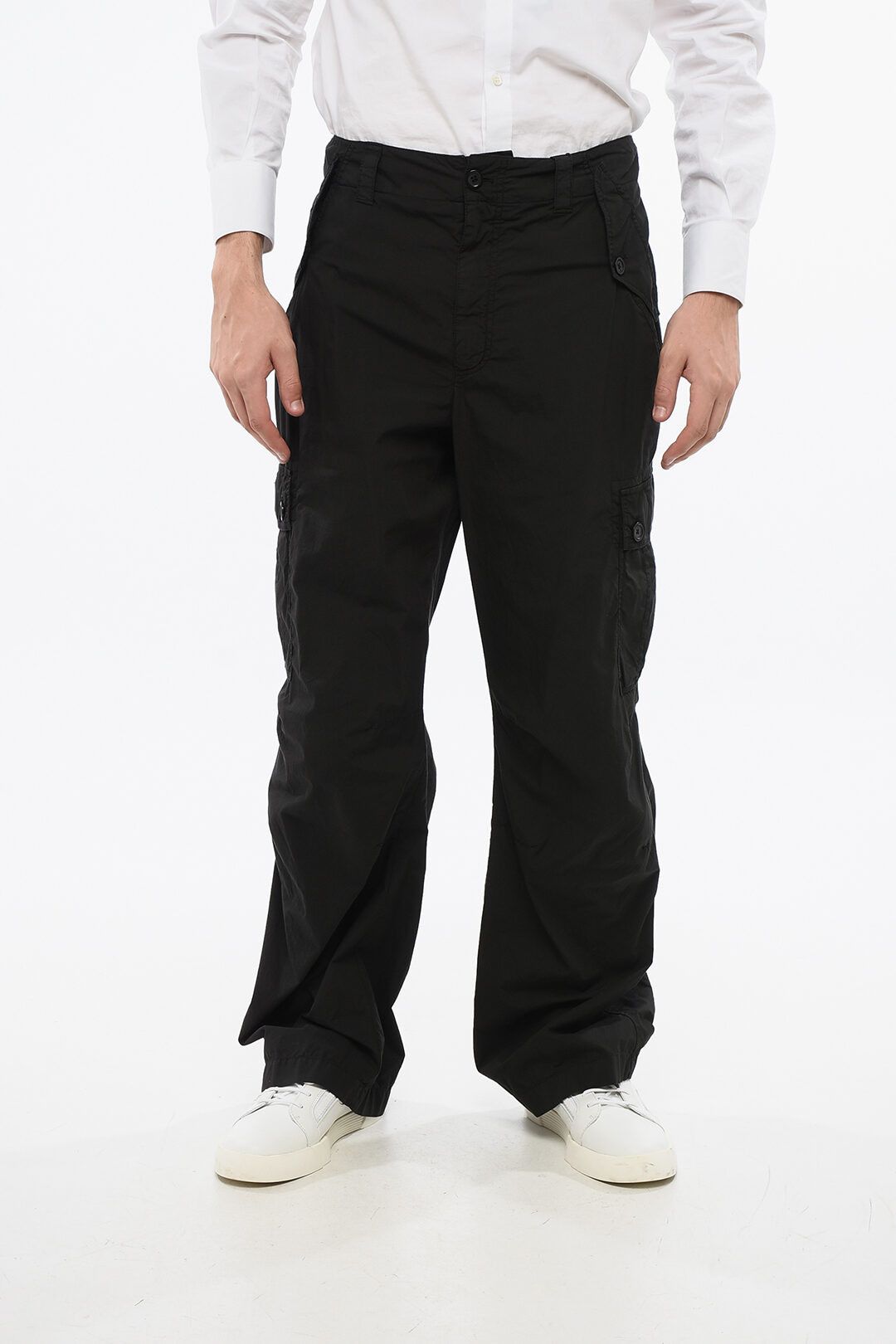 og1mm0825 Lightweight Cotton Cargo Pant in Balck