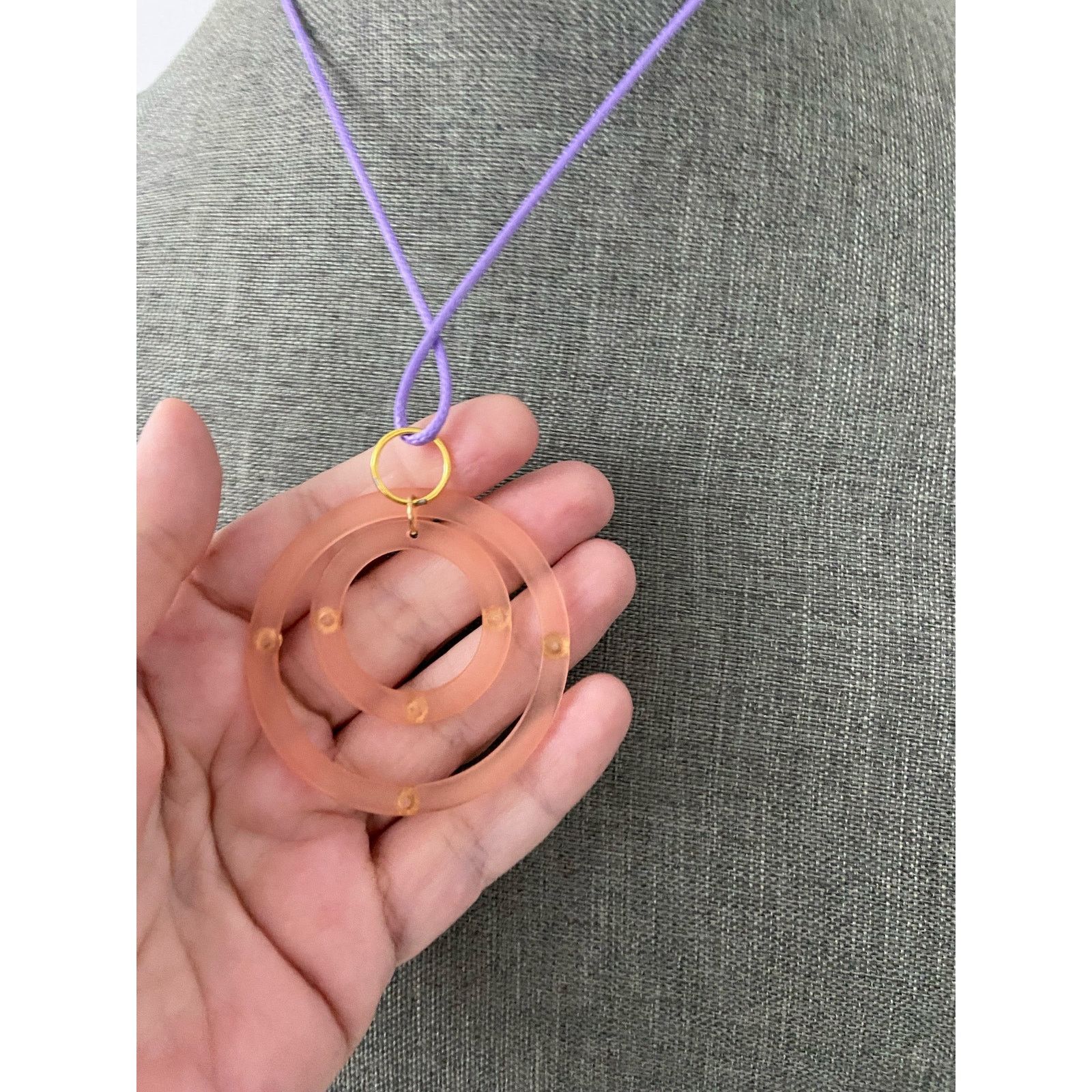 Handmade round pendant necklace Size ONE SIZE - 3 Thumbnail