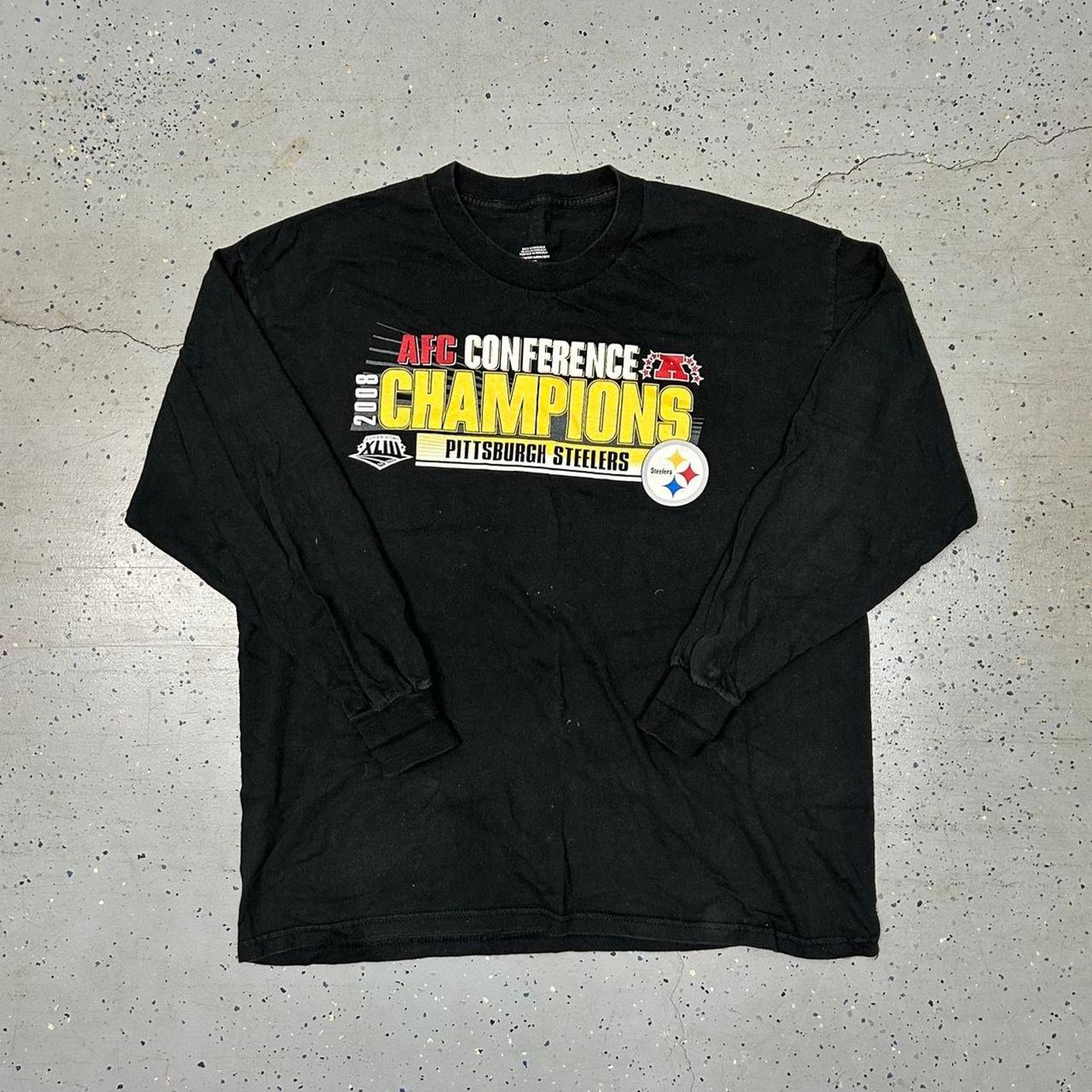 NFL Pittsburgh Steelers 2008 Champions long sleeve t-shirt Size US XL / EU 56 / 4 - 1 Thumbnail