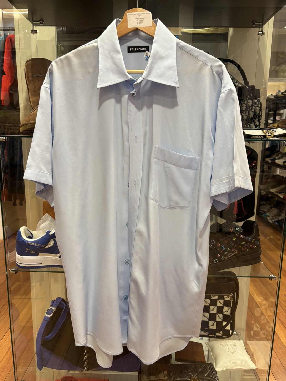 Balenciaga Balenciaga Short Sleeve Button Up Shirt Size US L / EU 52-54 / 3 - 1 Thumbnail
