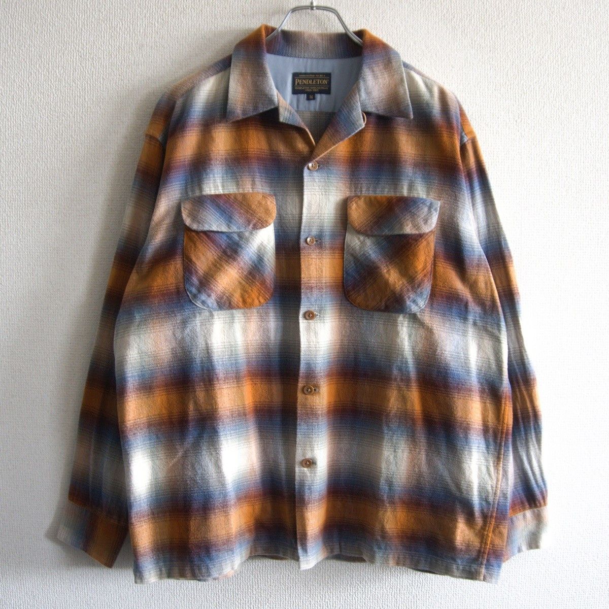 Pendleton PENDLETON Open Collar Cotton Ombre Boxy Shirt Size M Size US M / EU 48-50 / 2 - 1 Thumbnail