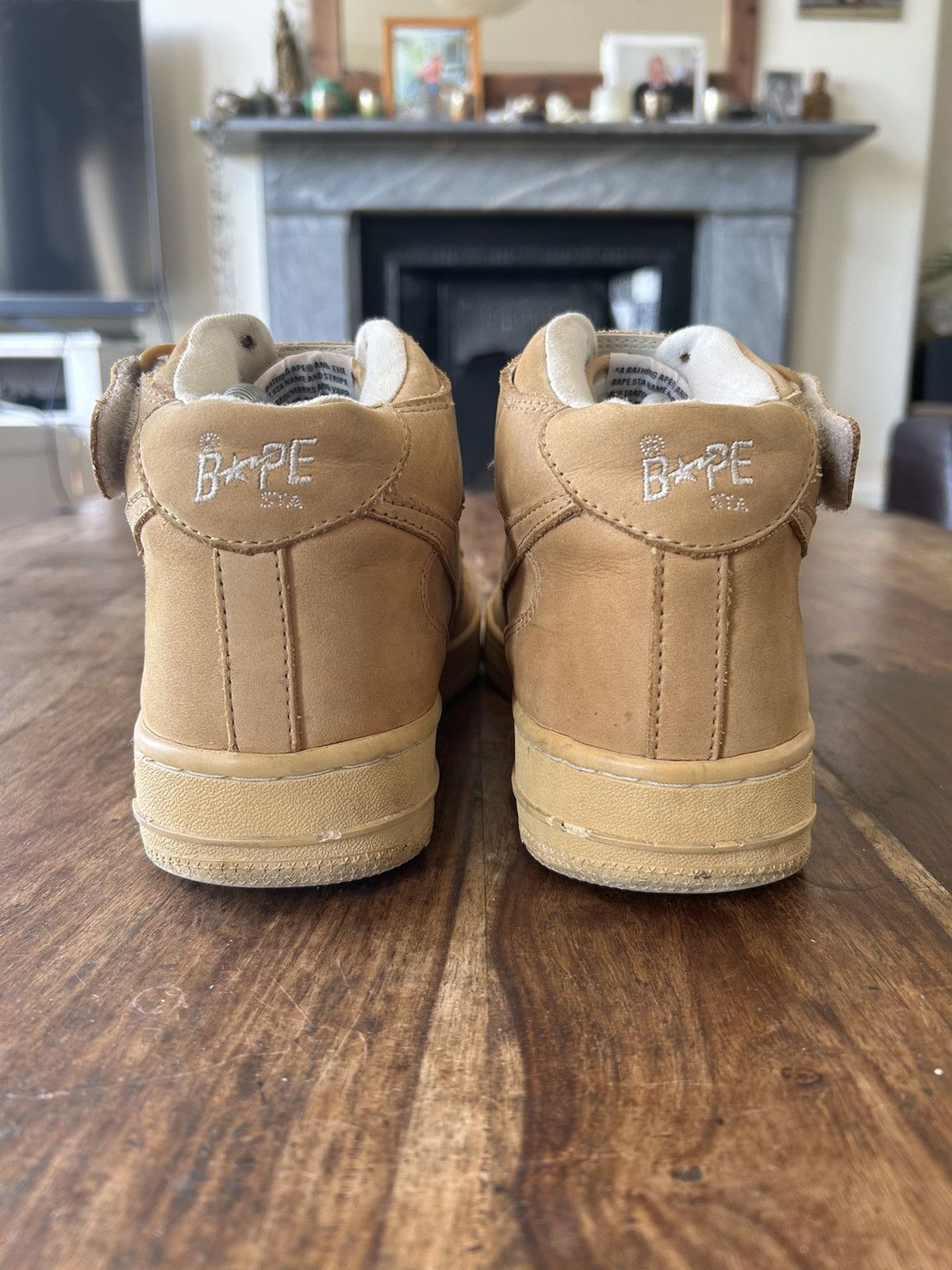 Bape 00s Nigo Era Bape Bapesta FS-019 Mid Suede Wheat Size US 10 / EU 43 - 3 Thumbnail