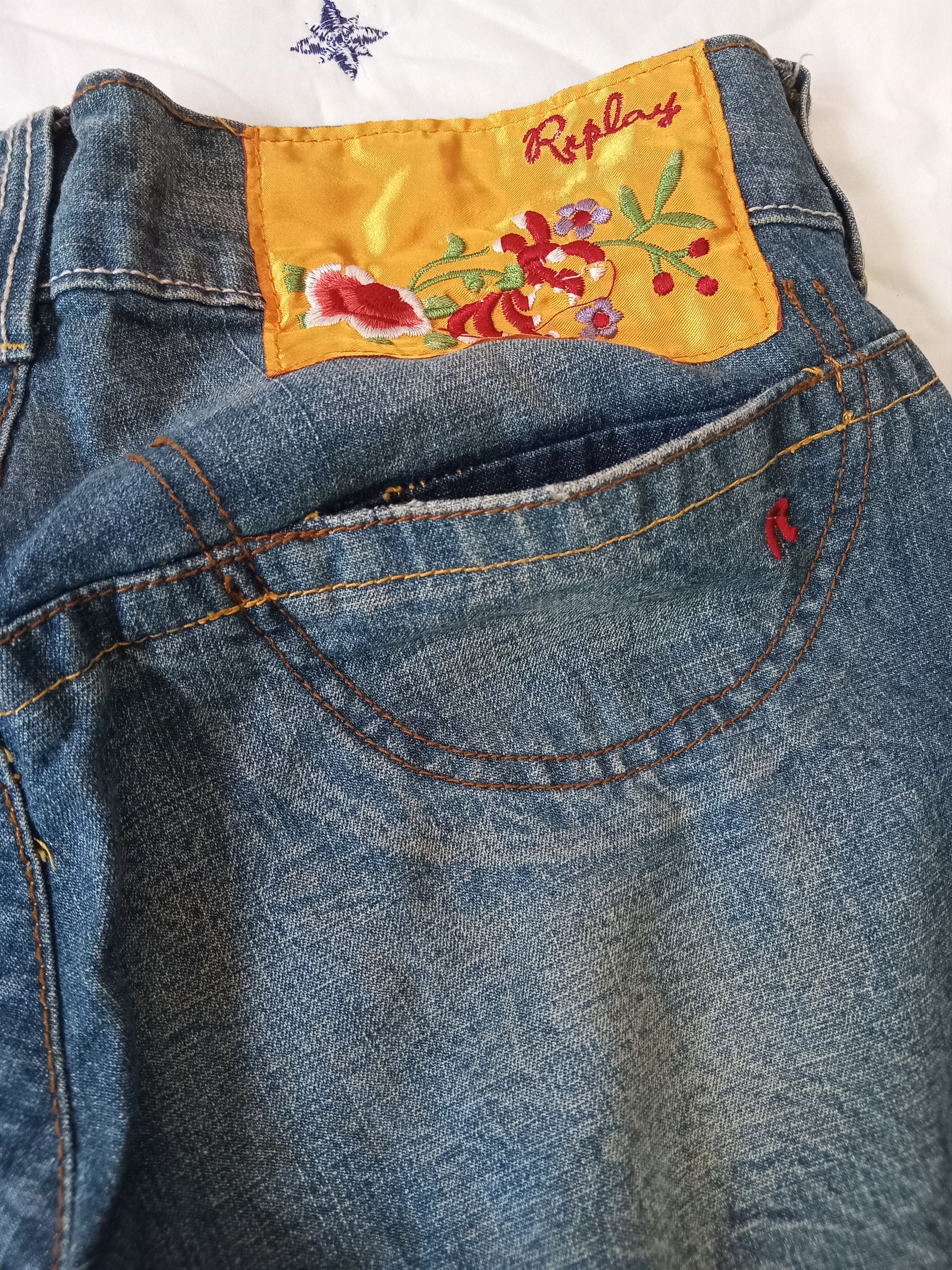 Replay × Vintage Vintage💥REPLAY Distressed Flare Jeans Size 30" / US 8 / IT 44 - 10 Thumbnail
