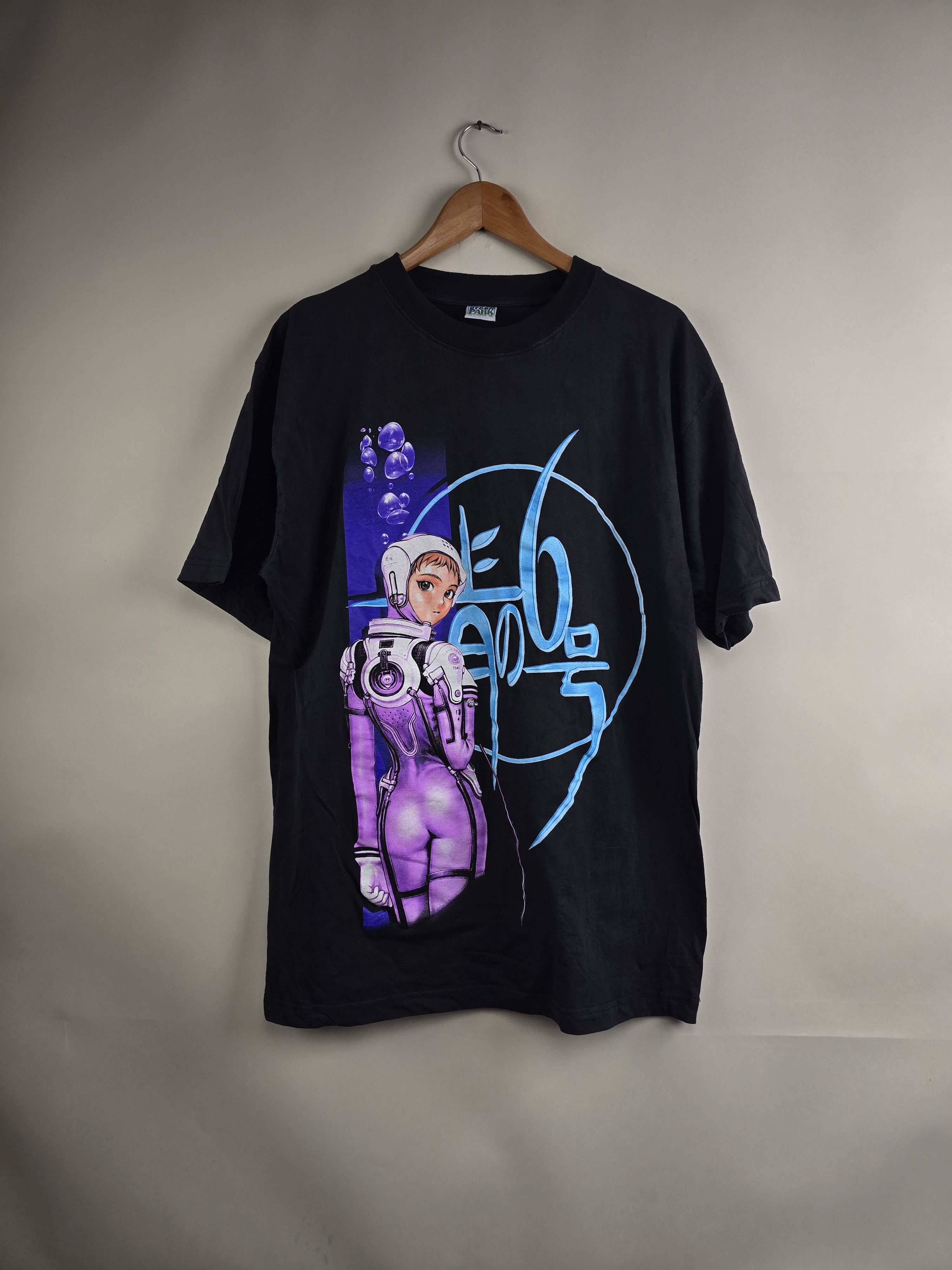 image of Anima x Movie 2000 Blue Submarine N°6 Anime Tee XL 23" 30.5" in Black, Men's