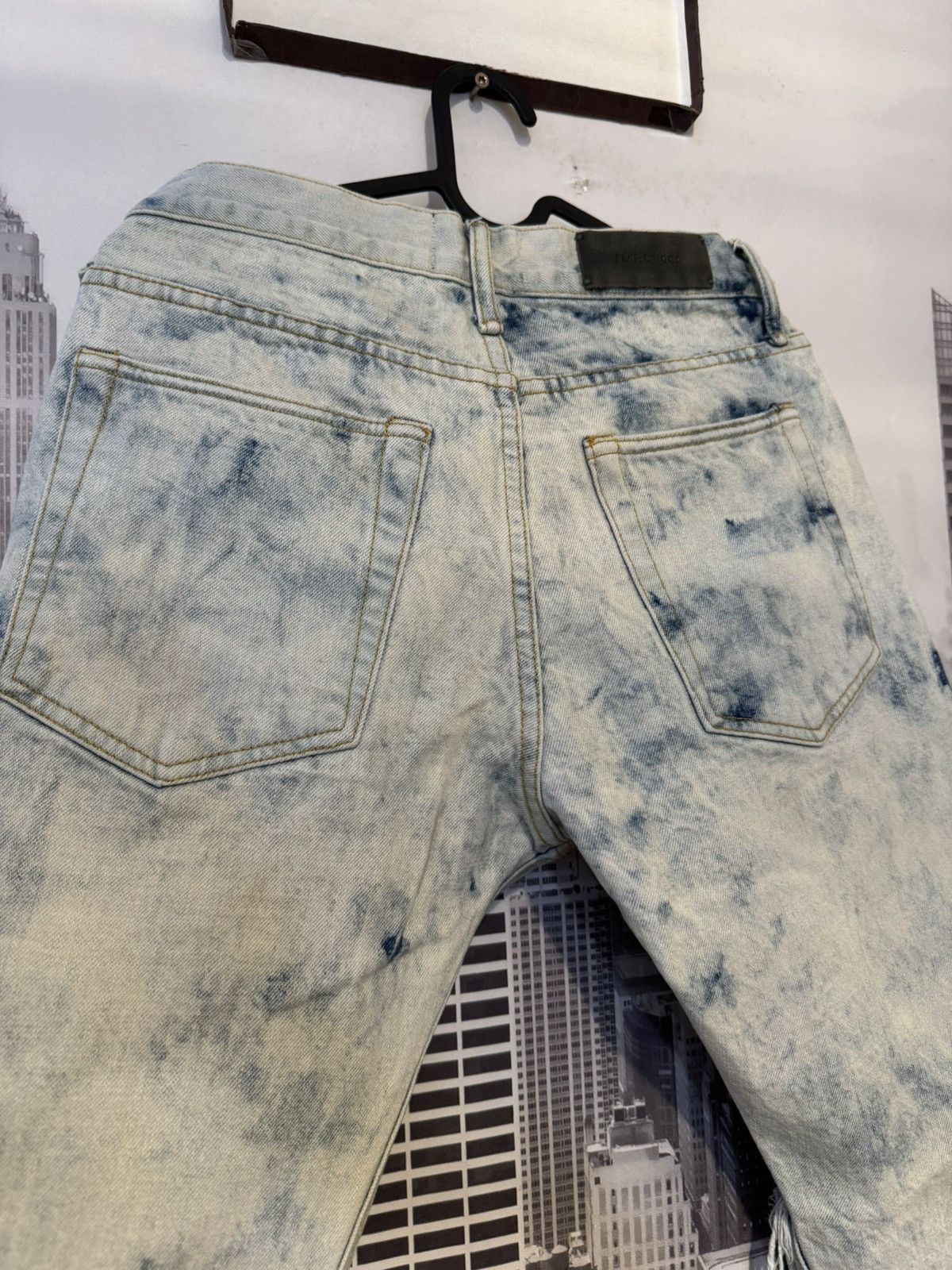 Fear of God 🔥Fear of God Blue Selvedge Inverted Holy Water Jeans SZ 32 Size US 32 / EU 48 - 8 Thumbnail
