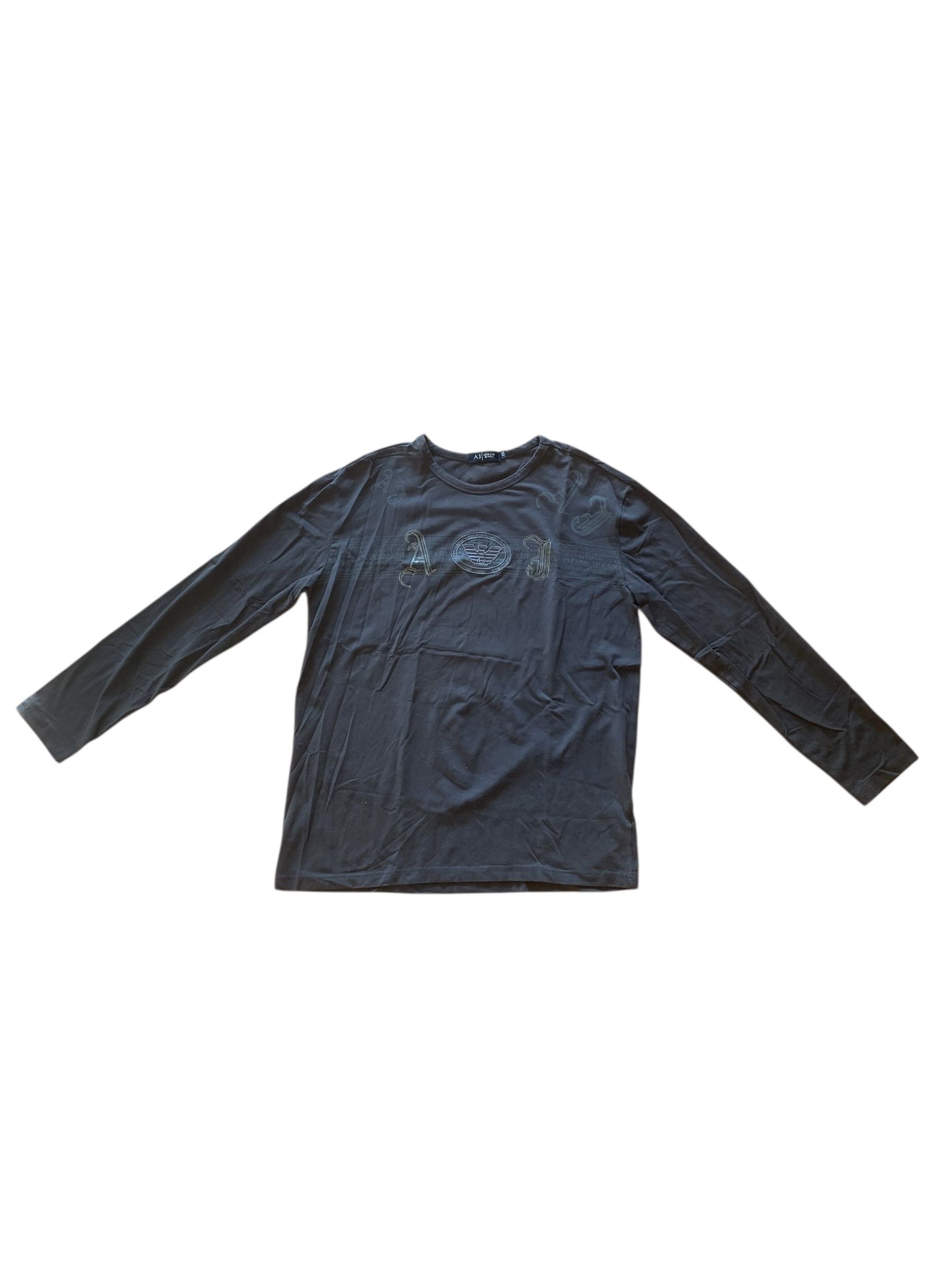Armani Armani Jeans | Embroidered Long Sleeve T-Shirt Size US XXL / EU 58 / 5 - 1 Thumbnail
