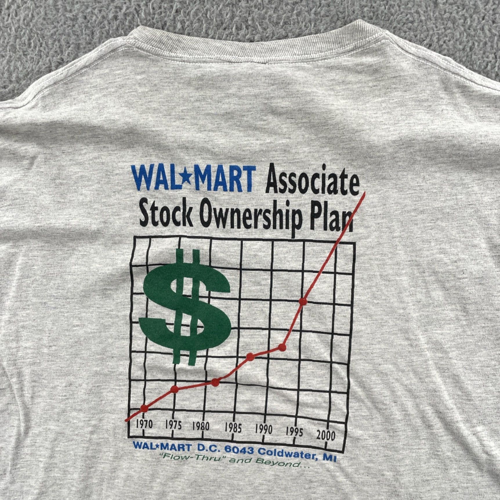 Jerzees VINTAGE Jerzees 2X Gray Shirt Men 90s 2X Crew Neck Short Sleeve T-Shirt Wal Mart Associate Stock Ownership Plan Size US XXL / EU 58 / 5 - 2 Thumbnail