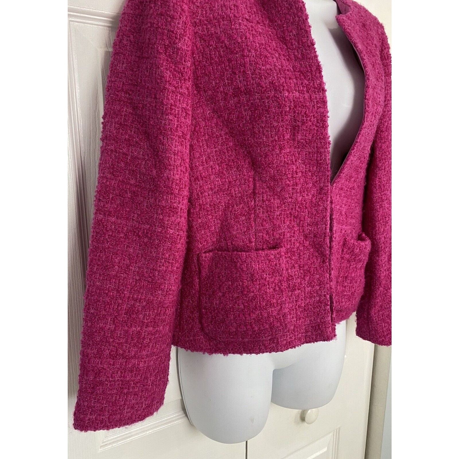 J.Crew J Crew Blazer Astrid Boucle Tweed Wool Barbie Pink Jacket 2 Size XS / US 0-2 / IT 36-38 - 2 Thumbnail