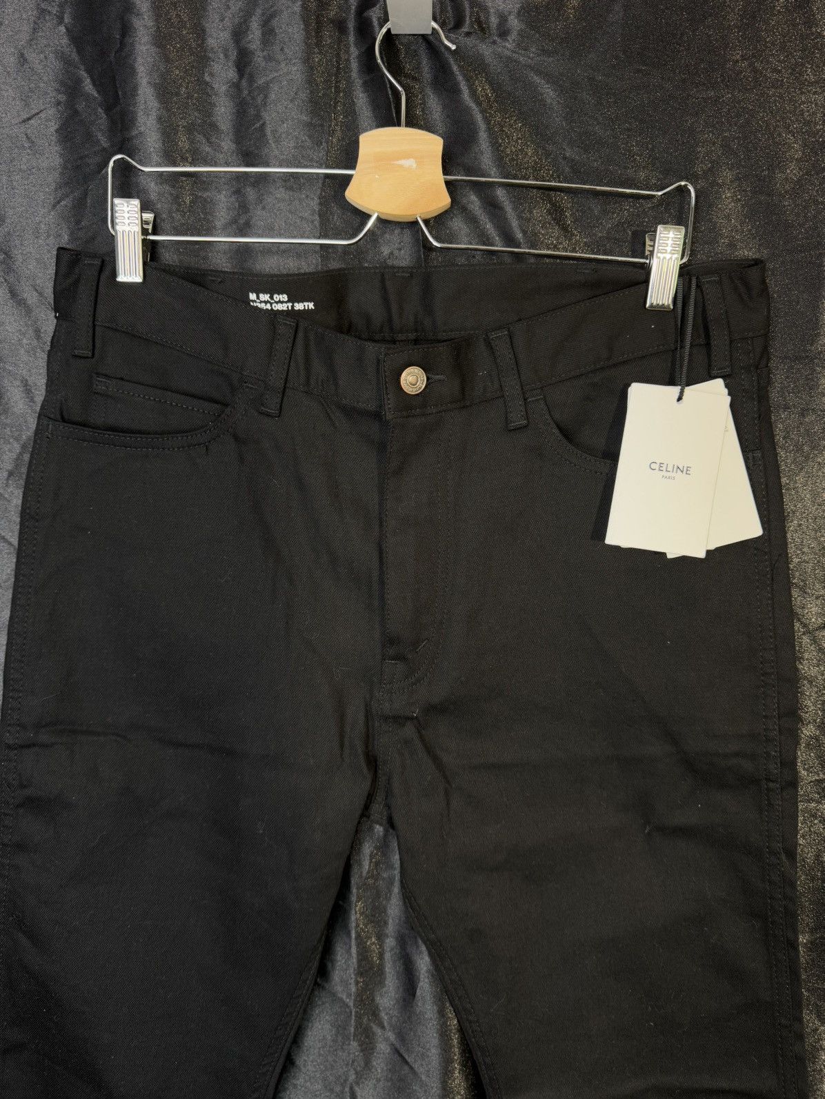 Celine Celine Skinny Low Rise stretch black denim pants Size US 34 / EU 50 - 2 Thumbnail