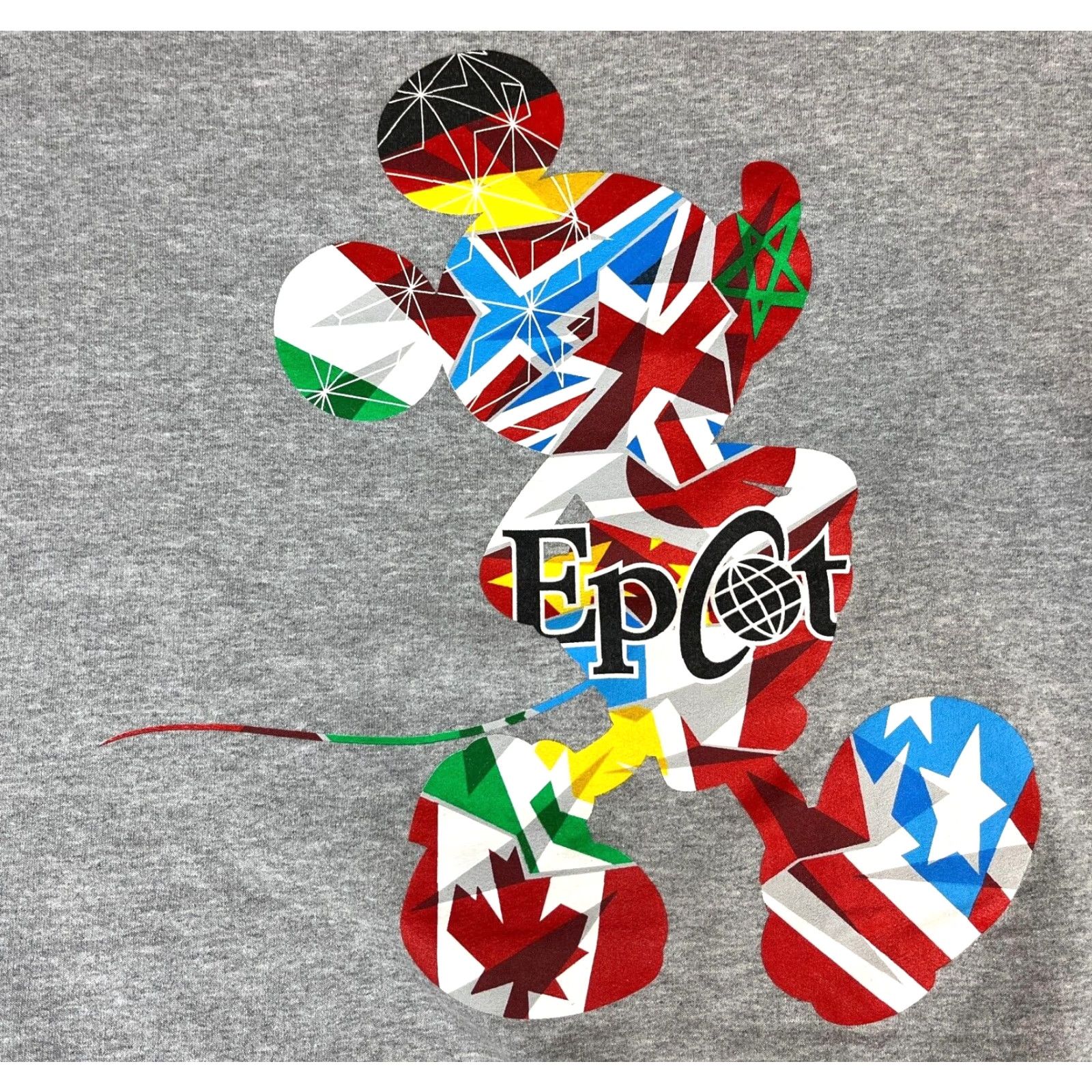 Hanes Disney Parks Epcot World Hanes EcoSmart Unisex Adults Sweatshirt Crewneck Sz S Gray Double Sided Graphic Print Size US S / EU 44-46 / 1 - 4 Thumbnail