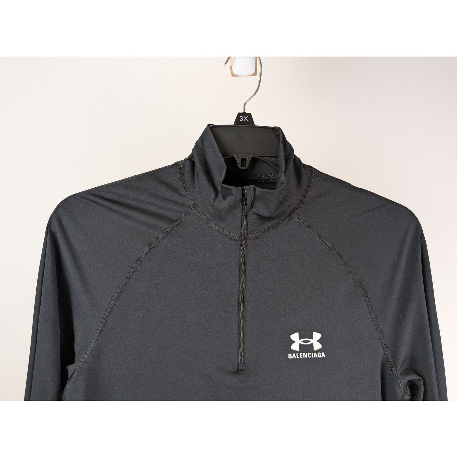 Balenciaga × Under Armour o1rshd1 Light Spandex UA Zip up Jacket in Black/White Size US XL / EU 56 / 4 - 3 Thumbnail
