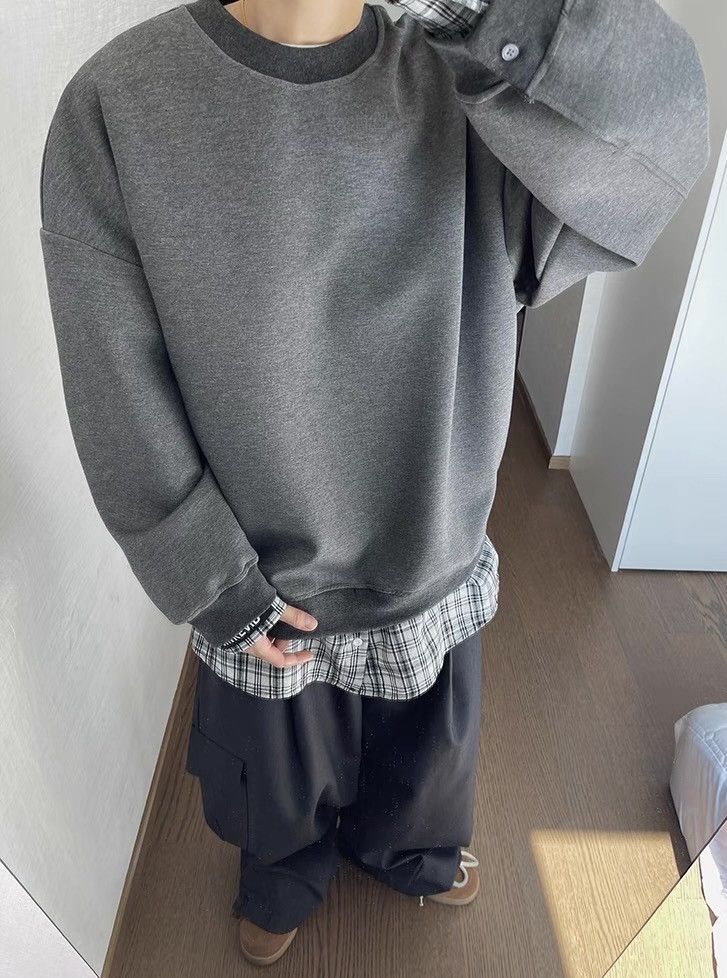 Japanese Brand × Vintage Retro y2k layered plaid shirt oversized sweatshirt Size US XL / EU 56 / 4 - 3 Thumbnail