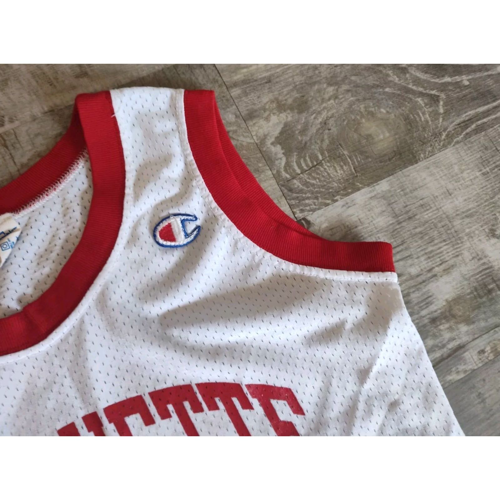 Champion VINTAGE Champion 80s Track Jersey Womens Size 12 Red & White Athletic Tank Made in USA Marquette Size XL / US 12-14 / IT 48-50 - 5 Thumbnail