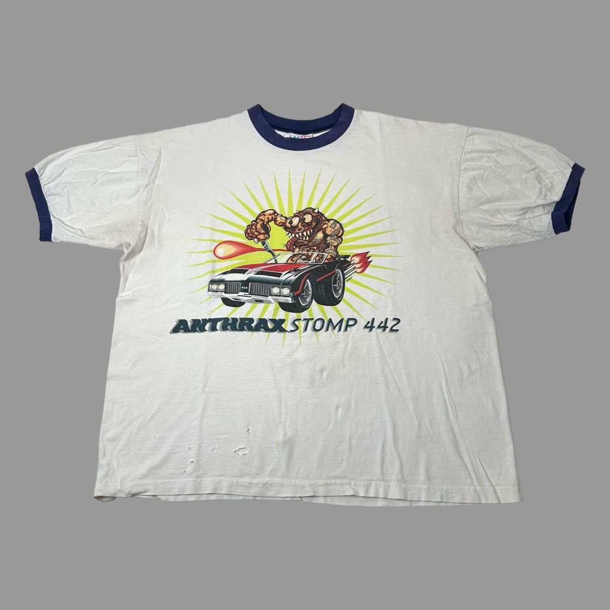 Band Tees × Vintage Vintage 1995 antharax band tee Size US XL / EU 56 / 4 - 1 Thumbnail