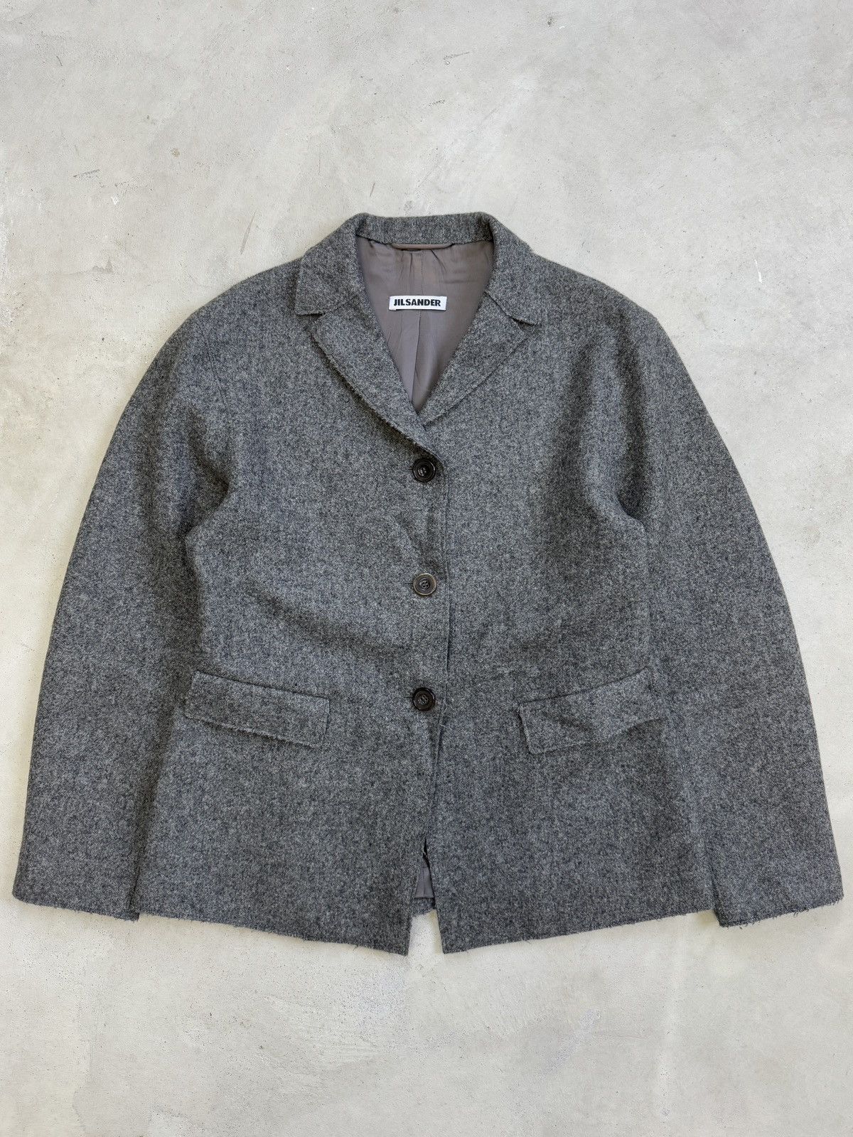 Jil Sander Jil Sander Blazer Fleece Wool Grey Size 40S - 2 Thumbnail