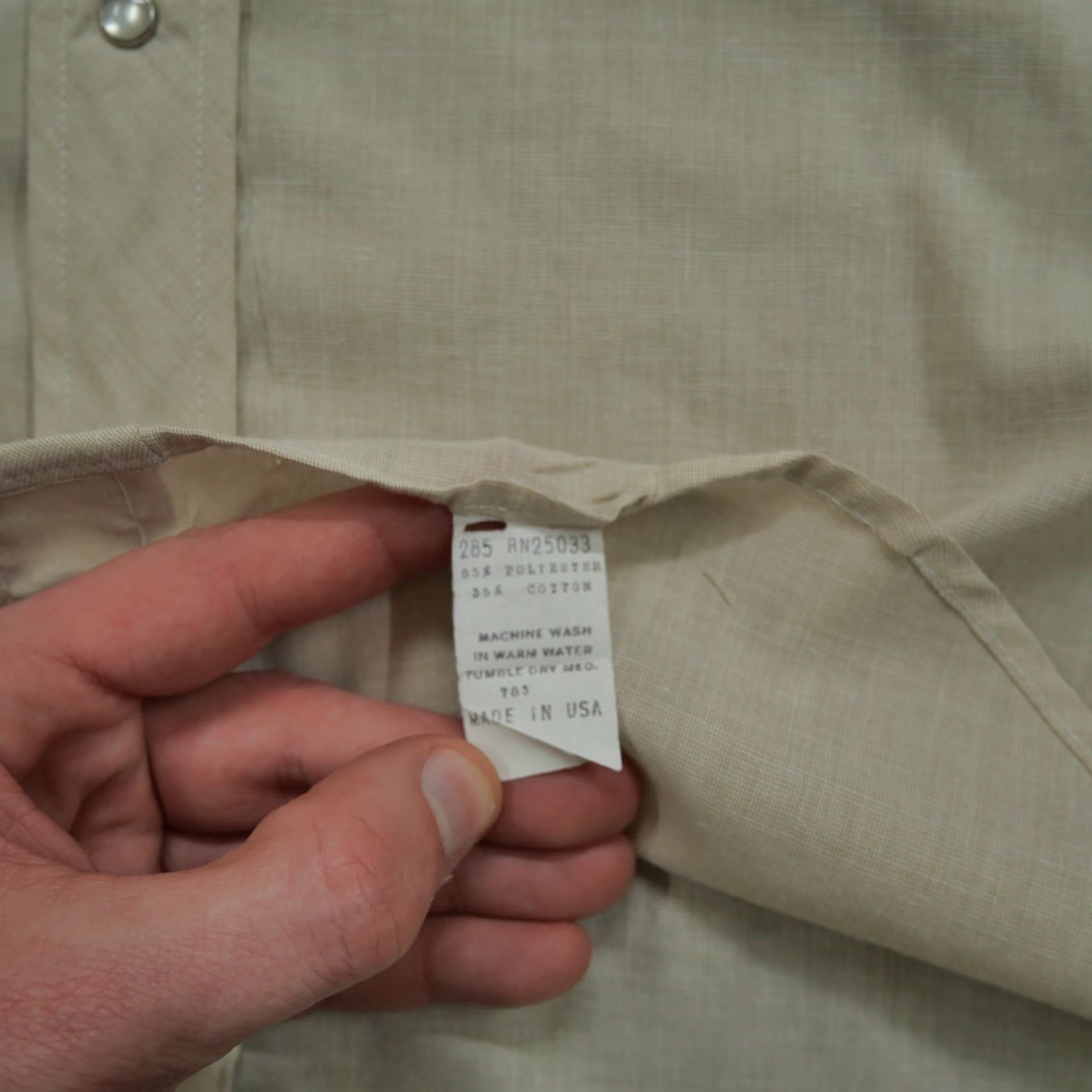 Vintage VINTAGE Ruddock Shirts Mens 34 Tan Pearl Snap Western Cowboy Shirt Regular Classic 7/10 Mens Size US S / EU 44-46 / 1 - 6 Thumbnail