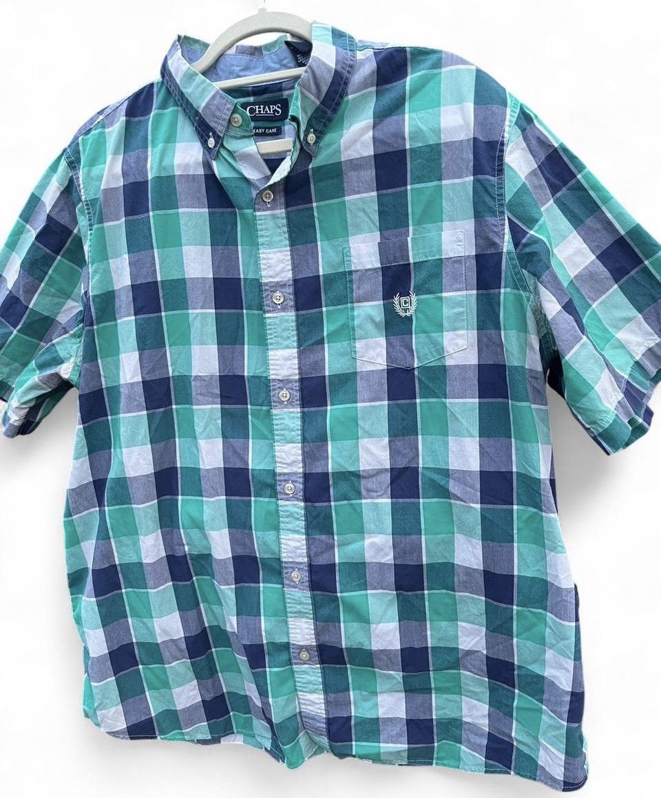 Chaps Ralph Lauren Chaps y2K Men’s Short-Sleeve Plaid Button Down Shirt Size US XXL / EU 58 / 5 - 4 Thumbnail