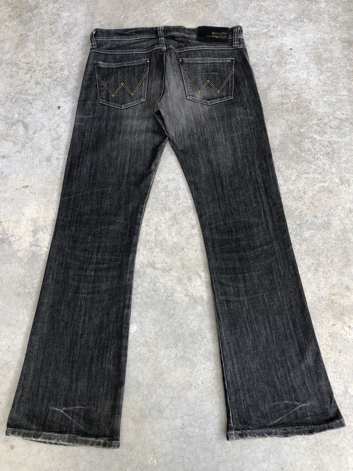 If Six Was Nine Y2k Wrangler Flared Jeans Distressed Jeans Size US 33 - 2 Thumbnail