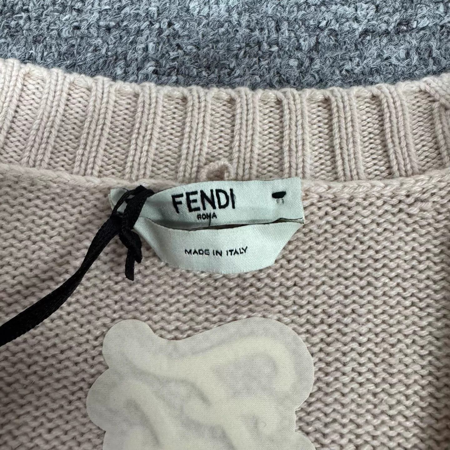 Fendi Fendi cream V-neck double F jacquard knit 36 new with tags Size XS / US 0-2 / IT 36-38 - 6 Thumbnail