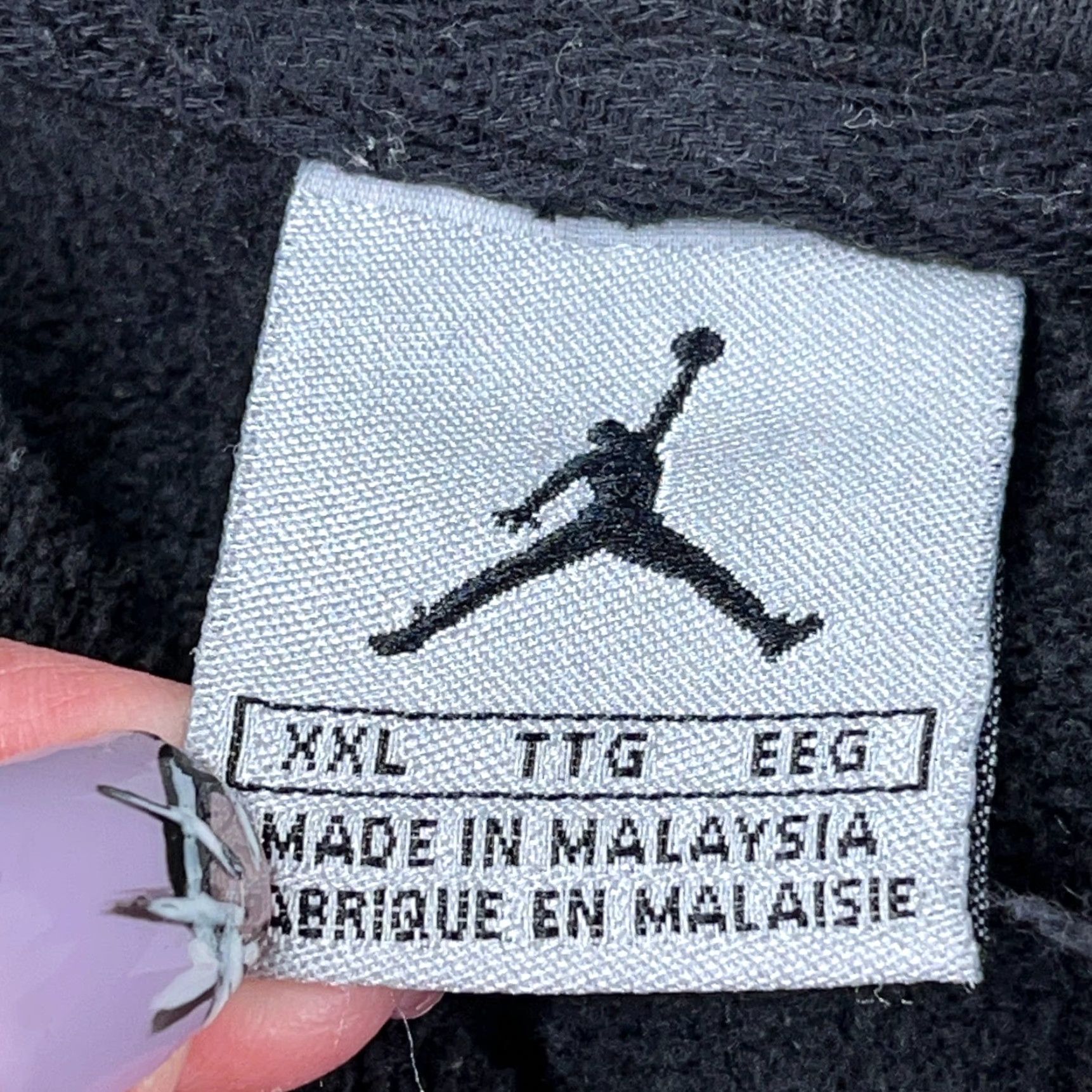 Jordan Brand VINTAGE Jordan Hoodie Men 2XL Black Sweatshirt Spell Out Faded Jump Man Size US XXL / EU 58 / 5 - 3 Thumbnail