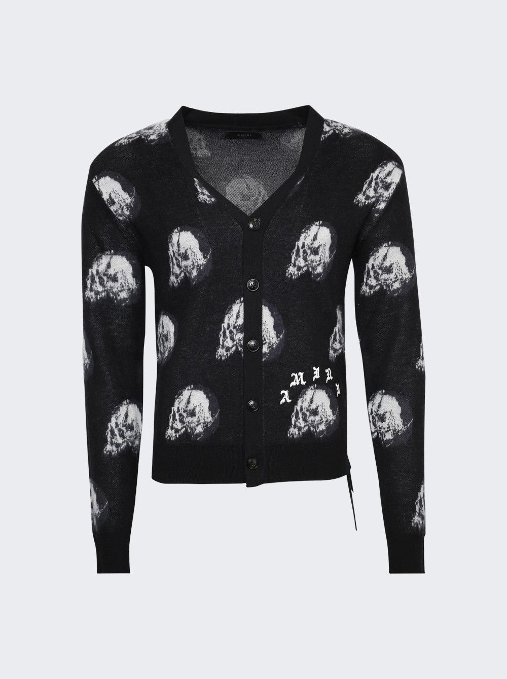 Amiri × Wes Lang o1w1db11224 Edition Skull Cardigan in Black/White Size US S / EU 44-46 / 1 - 1 Thumbnail