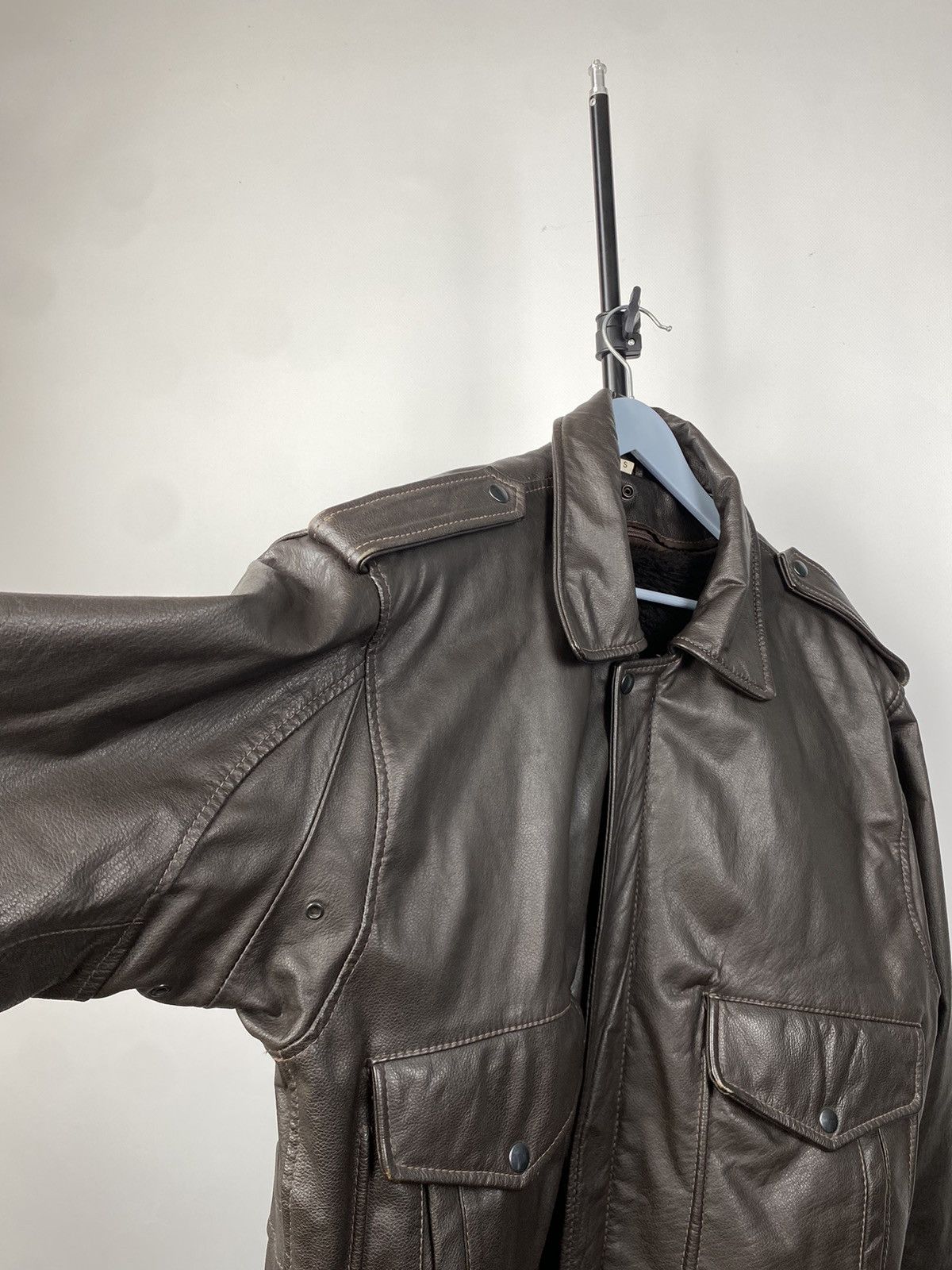 Leather × Vintage Vintage Genuine Leather MOTO Bomber Jacket Rock Punk Size US S / EU 44-46 / 1 - 4 Thumbnail