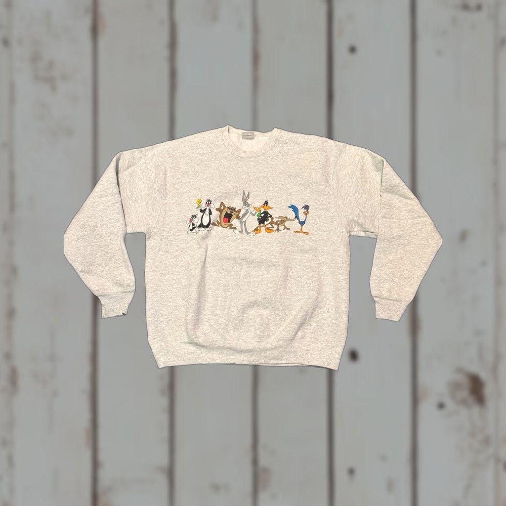 Vintage VINTAGE Acme Looney Tunes Crewneck Sweatshirt Gray M/L Bugs, Daffy Sweatshirt, Unisex Adults, 1991, 90s Cartoon Size US M / EU 48-50 / 2 - 1 Thumbnail