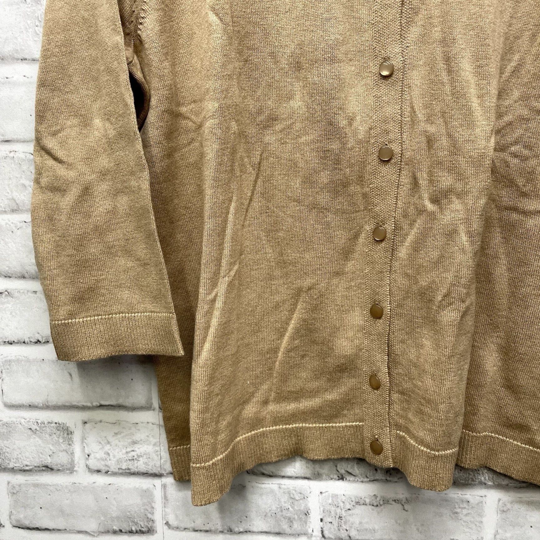 Coldwater Creek VINTAGE Coldwater Creek Women's Sweater Pullover Button Down Brown Cotton Blend Size L NWOT Size L / US 10 / IT 46 - 3 Thumbnail