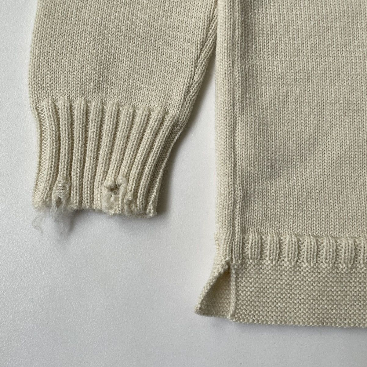Maison Margiela S/S 22 ‘Destroyed’ Wool Fisherman Sweater Size M / US 6-8 / IT 42-44 - 8 Thumbnail