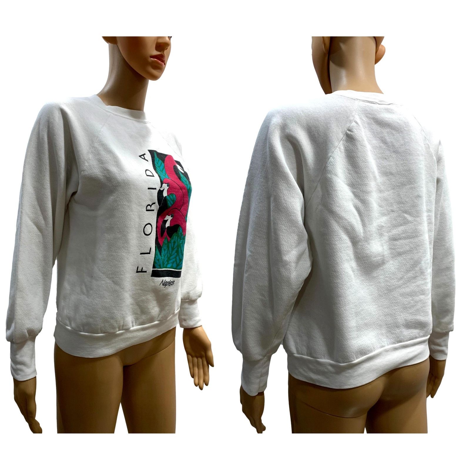 Vintage Vintage 1986 Florida Souvenir Flamingo Sweatshirt Size S / US 4 / IT 40 - 4 Thumbnail