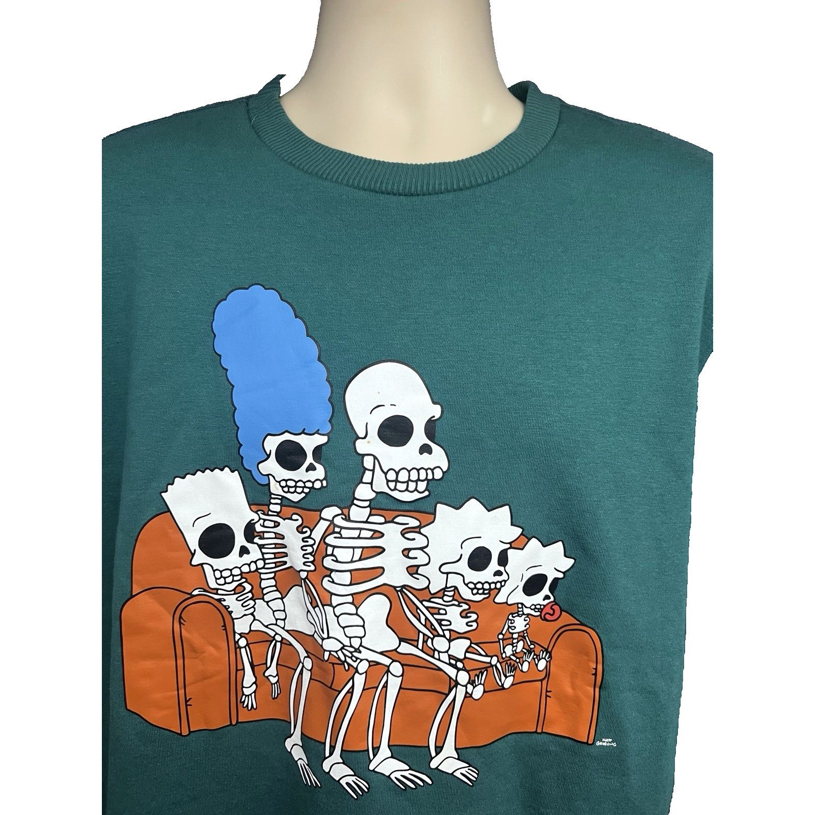 The Simpsons The Simpsons Cartoon Green Graphic Pullover Sweatshirt Men M Size US M / EU 48-50 / 2 - 5 Thumbnail