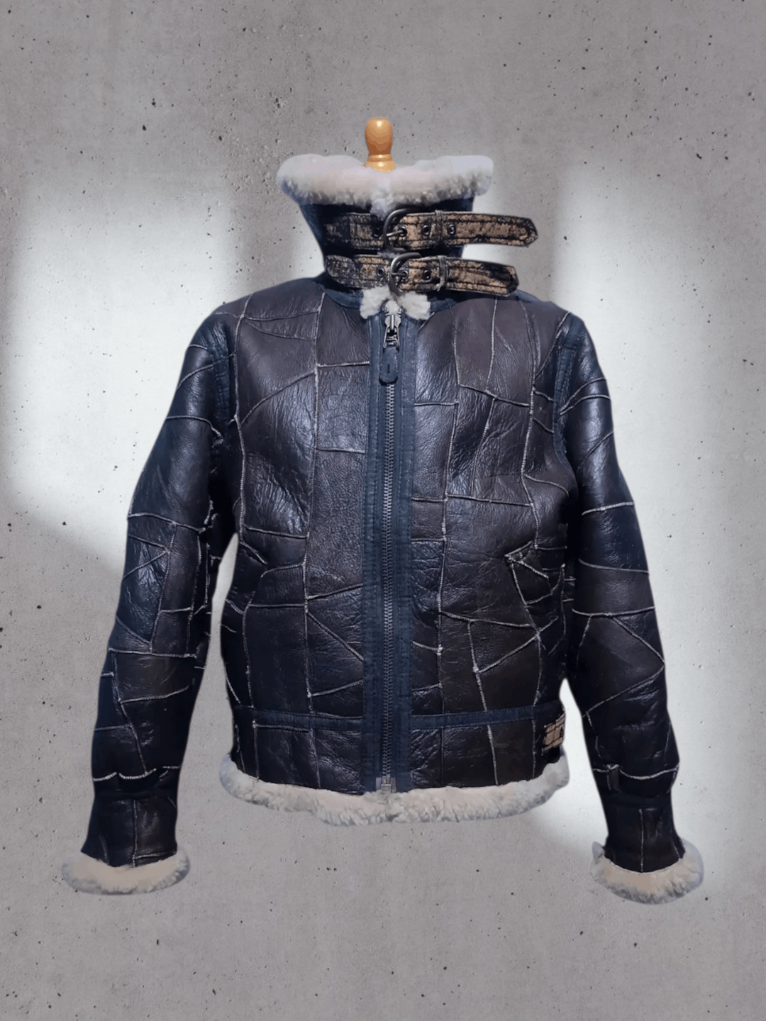 Vintage 💥Rare💥 Vintage B-3 Patchwork Leather Flight Jacket Size US M / EU 48-50 / 2 - 2 Thumbnail