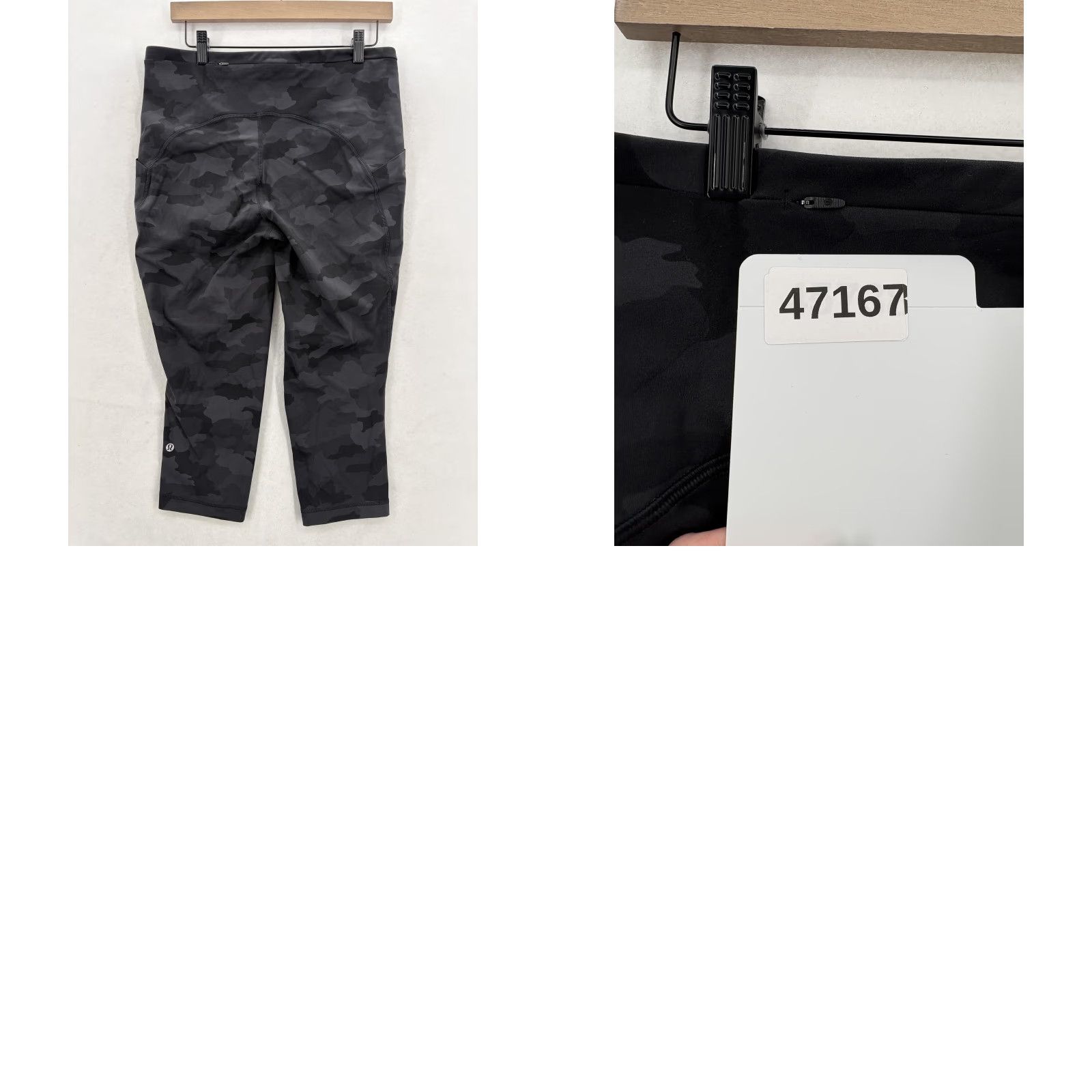 Lululemon Lululemon Align Capri Pants Womens 12 Black Camo Leggings Pockets Reflective Capris Yoga Running Shoes? Size 34" / US 12 / IT 48 - 9 Thumbnail
